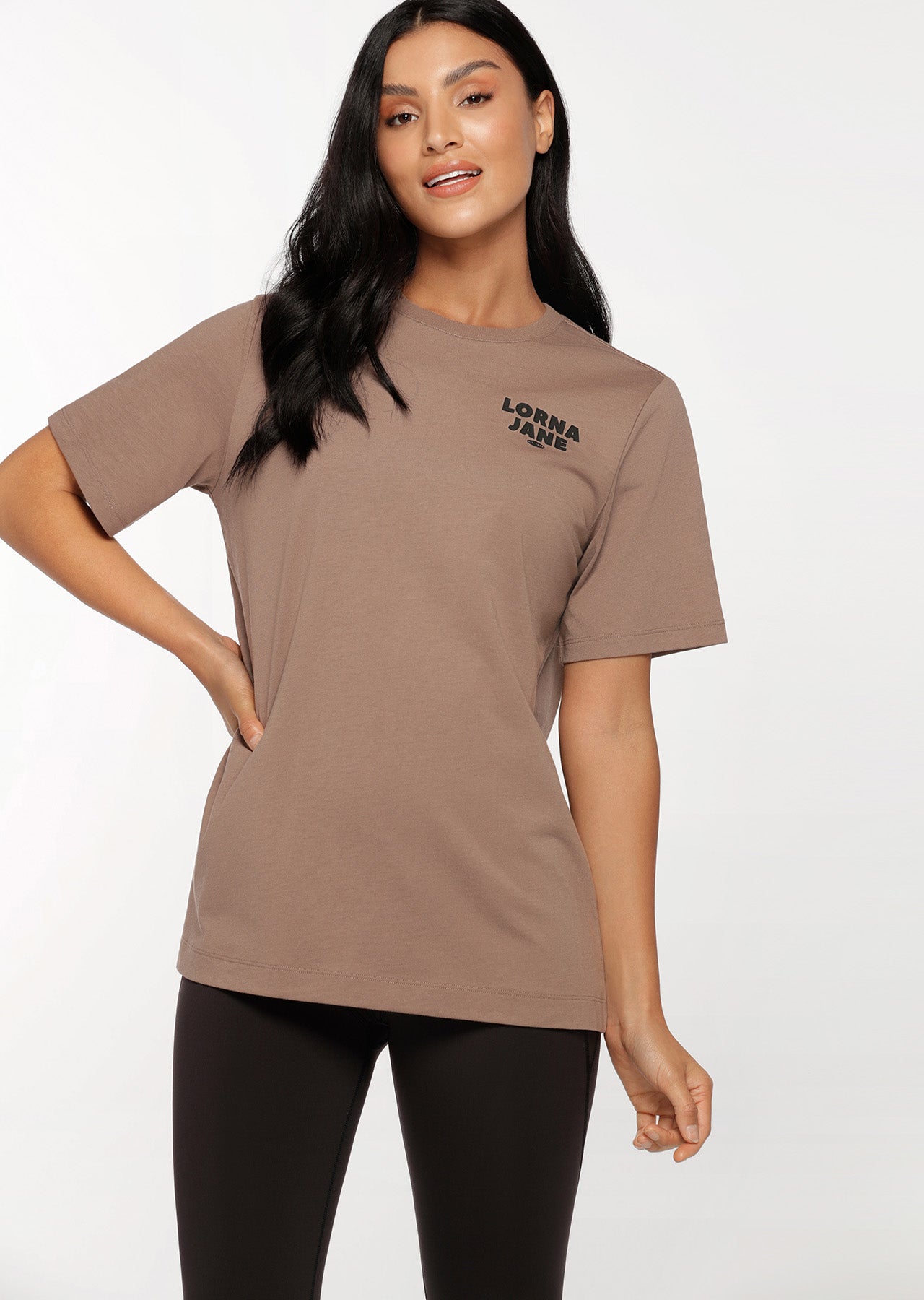 Lorna Jane Low Key Oversized Tee - Bone