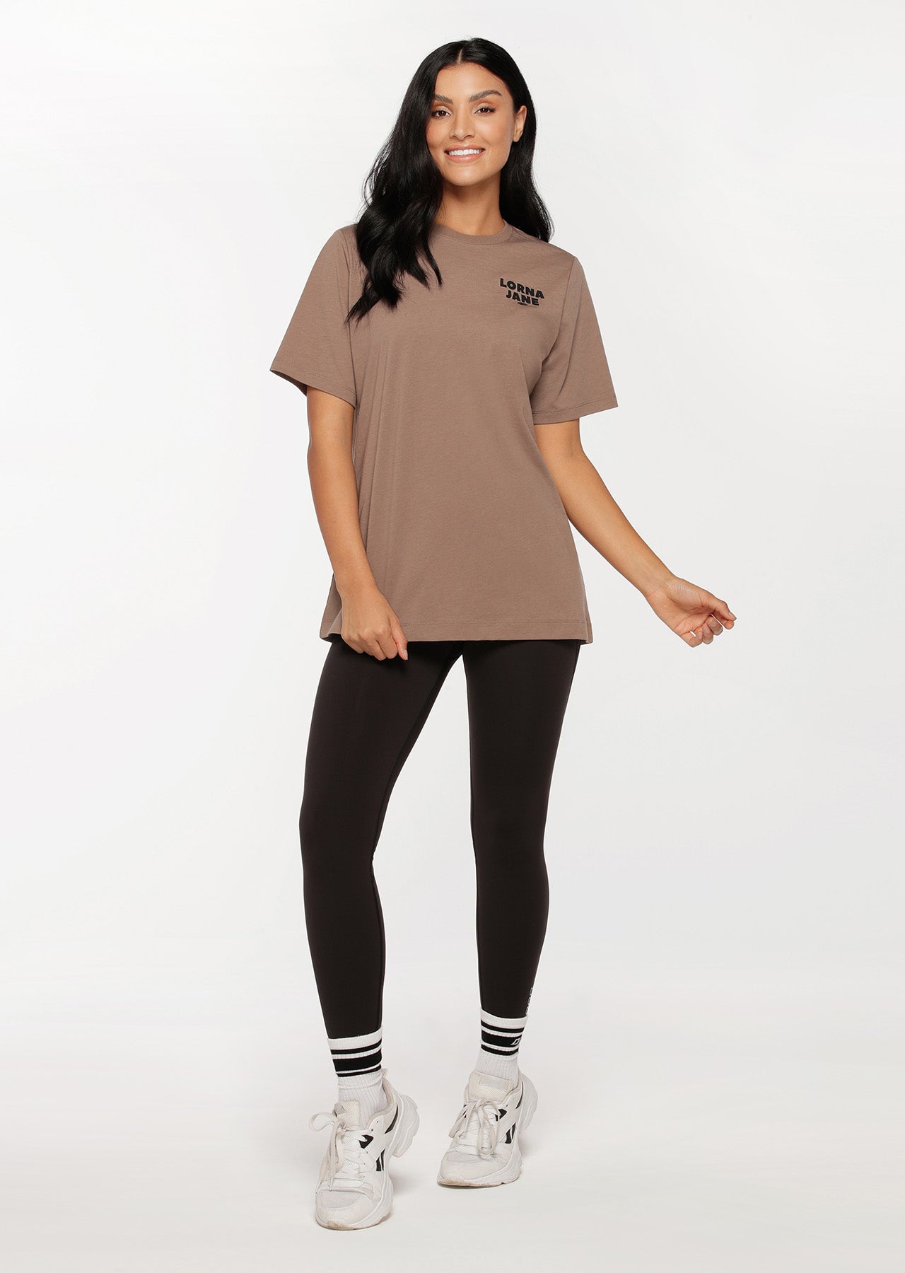Lorna Jane Low Key Oversized Tee - Bone
