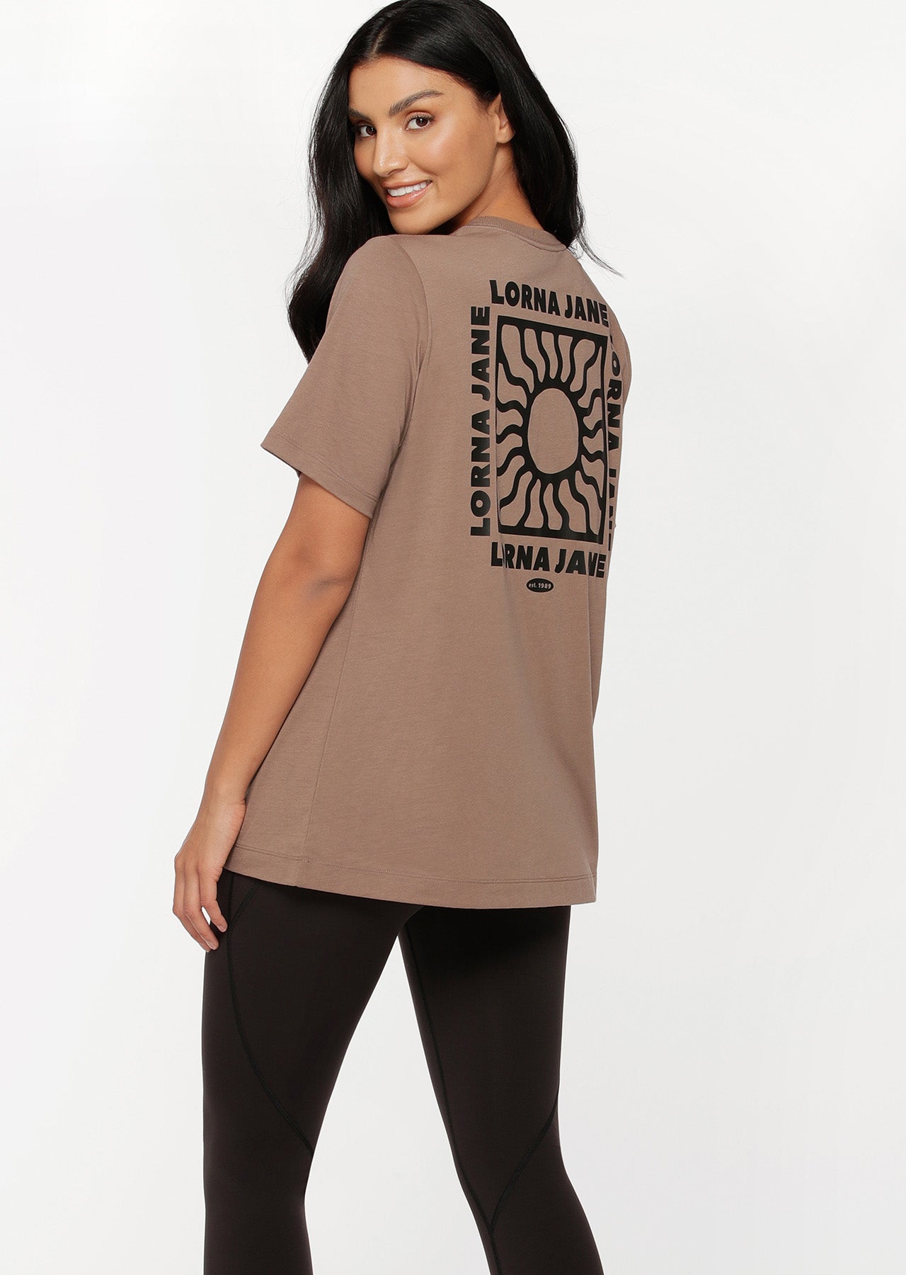 Lorna Jane Low Key Oversized Tee - Bone