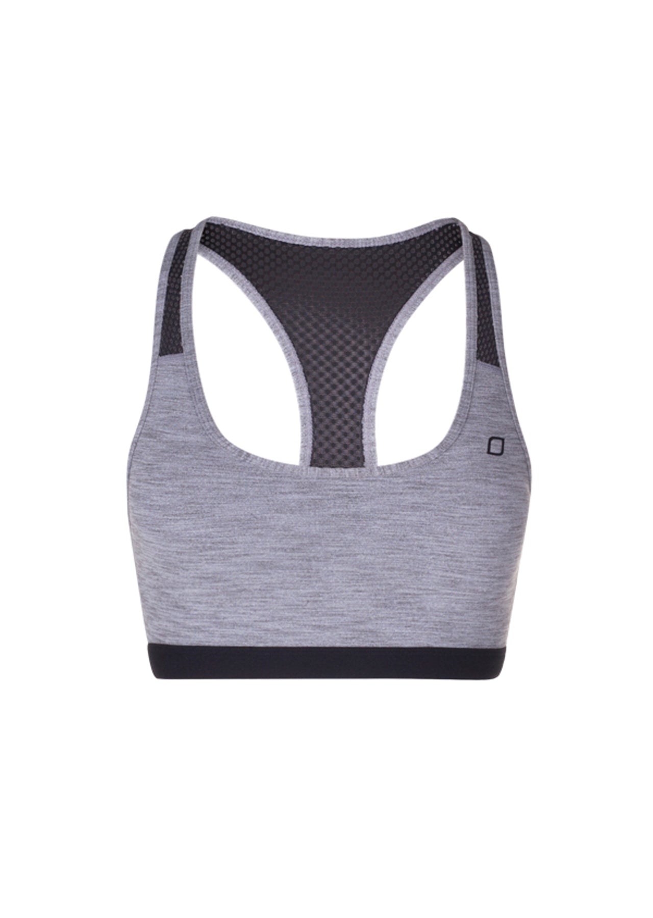 Lorna Jane Lyndal Sports Bra - Mid Grey Marl Stripe