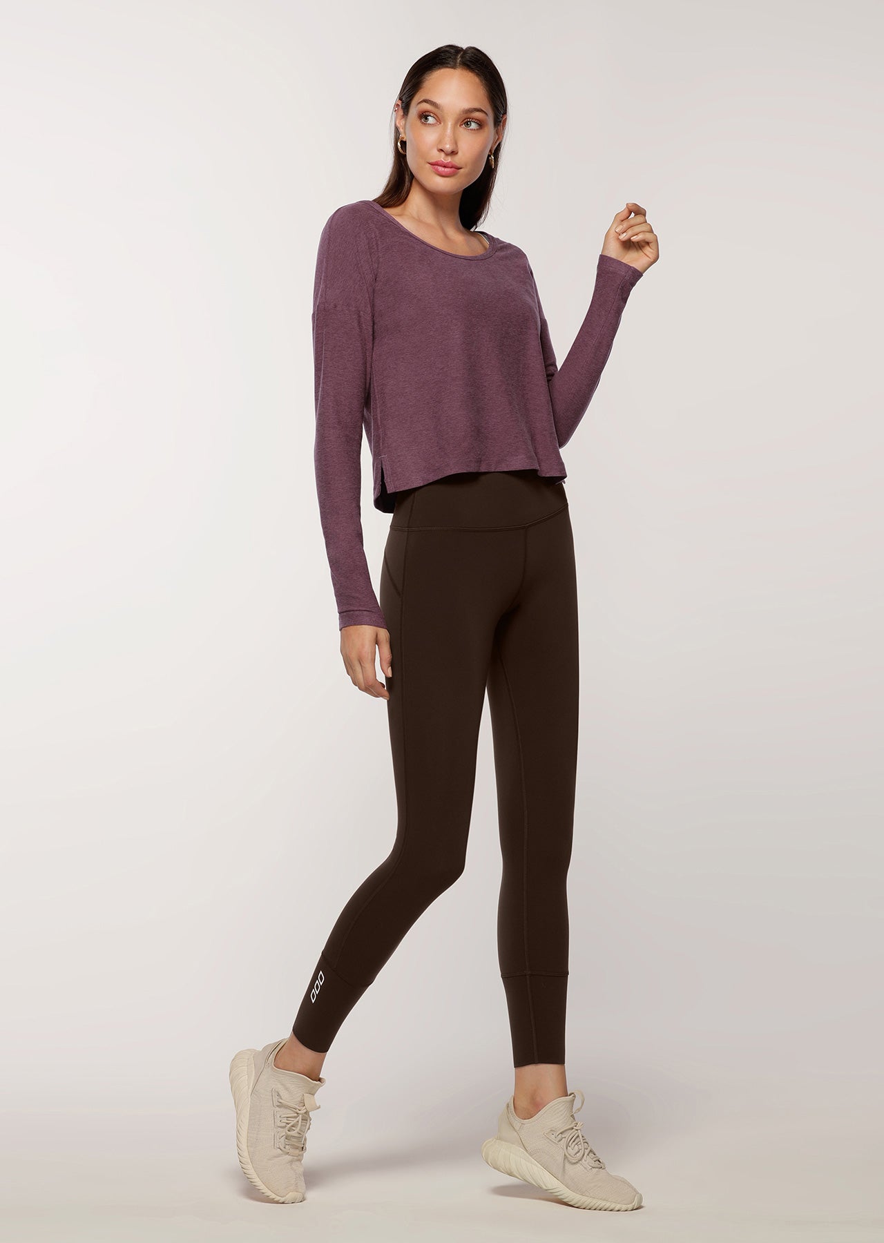 Lorna Jane Mist Active Long Sleeve Top - Soft Violet Marl