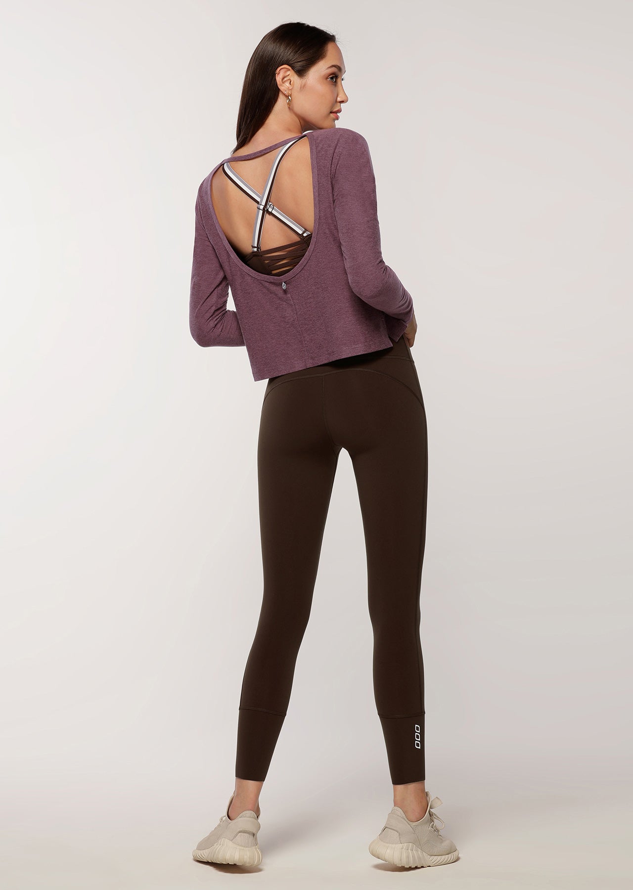 Lorna Jane Mist Active Long Sleeve Top - Soft Violet Marl