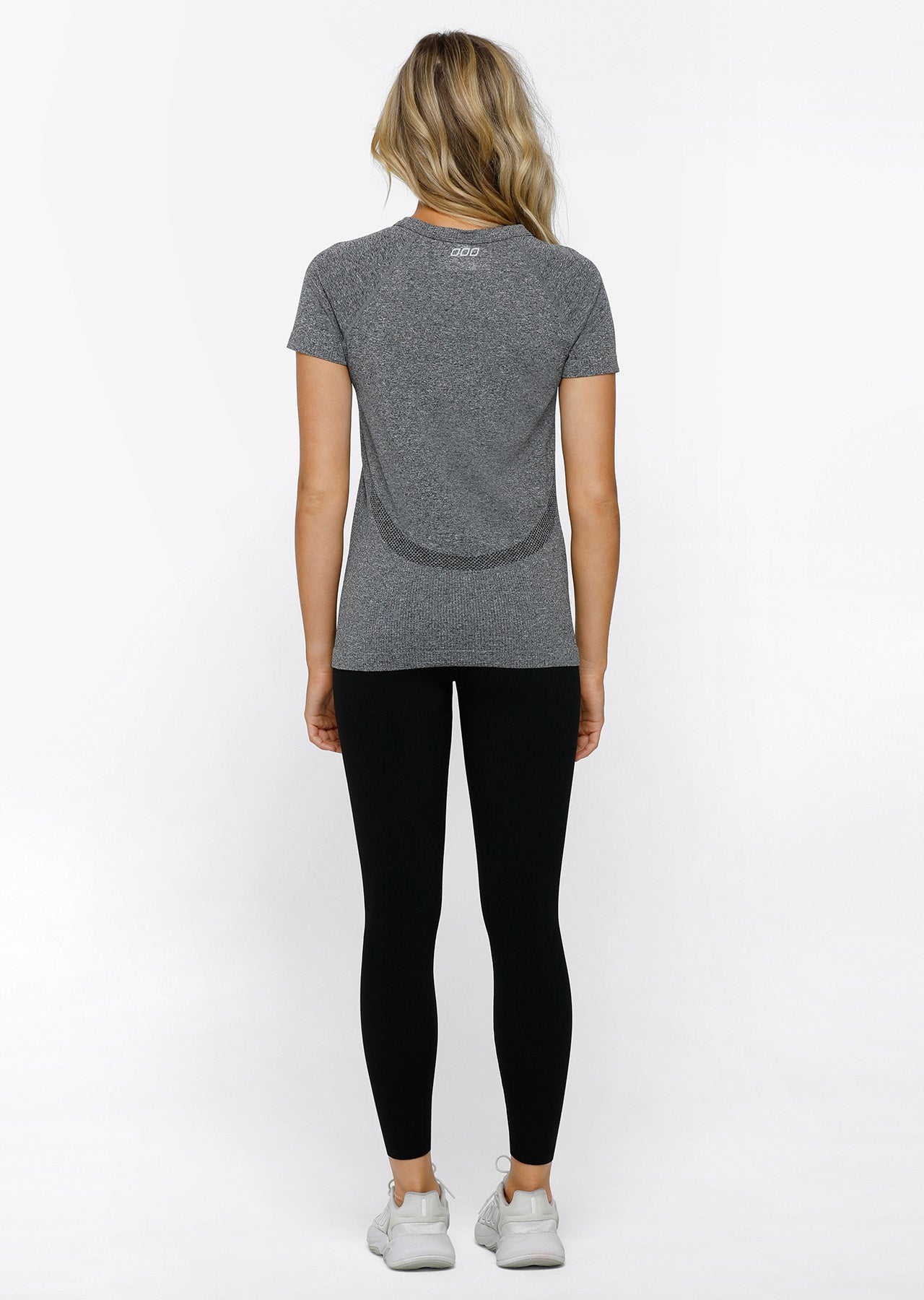 Lorna Jane Perform Seamless Short Sleeve Top - Char Marl