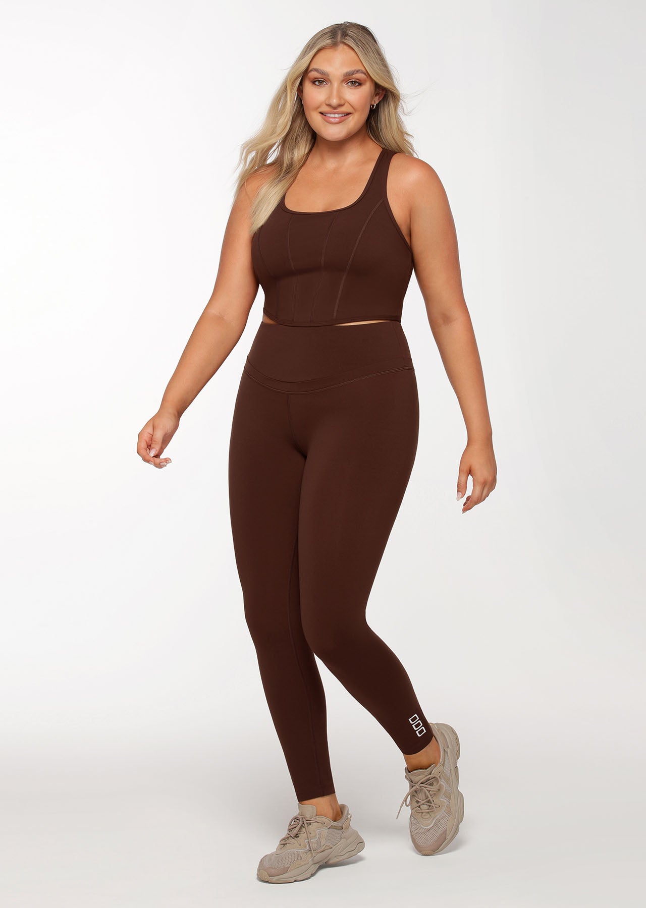 Lorna Jane Polished Full Length Leggings - Espresso
