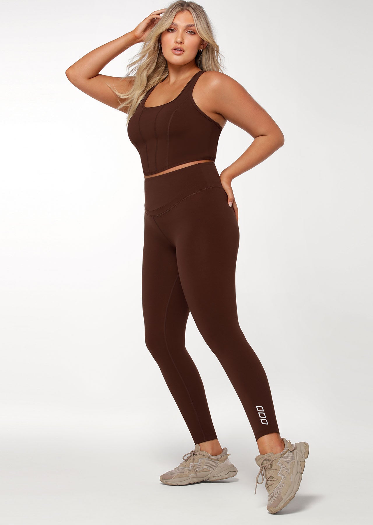 Lorna Jane Polished Full Length Leggings - Espresso