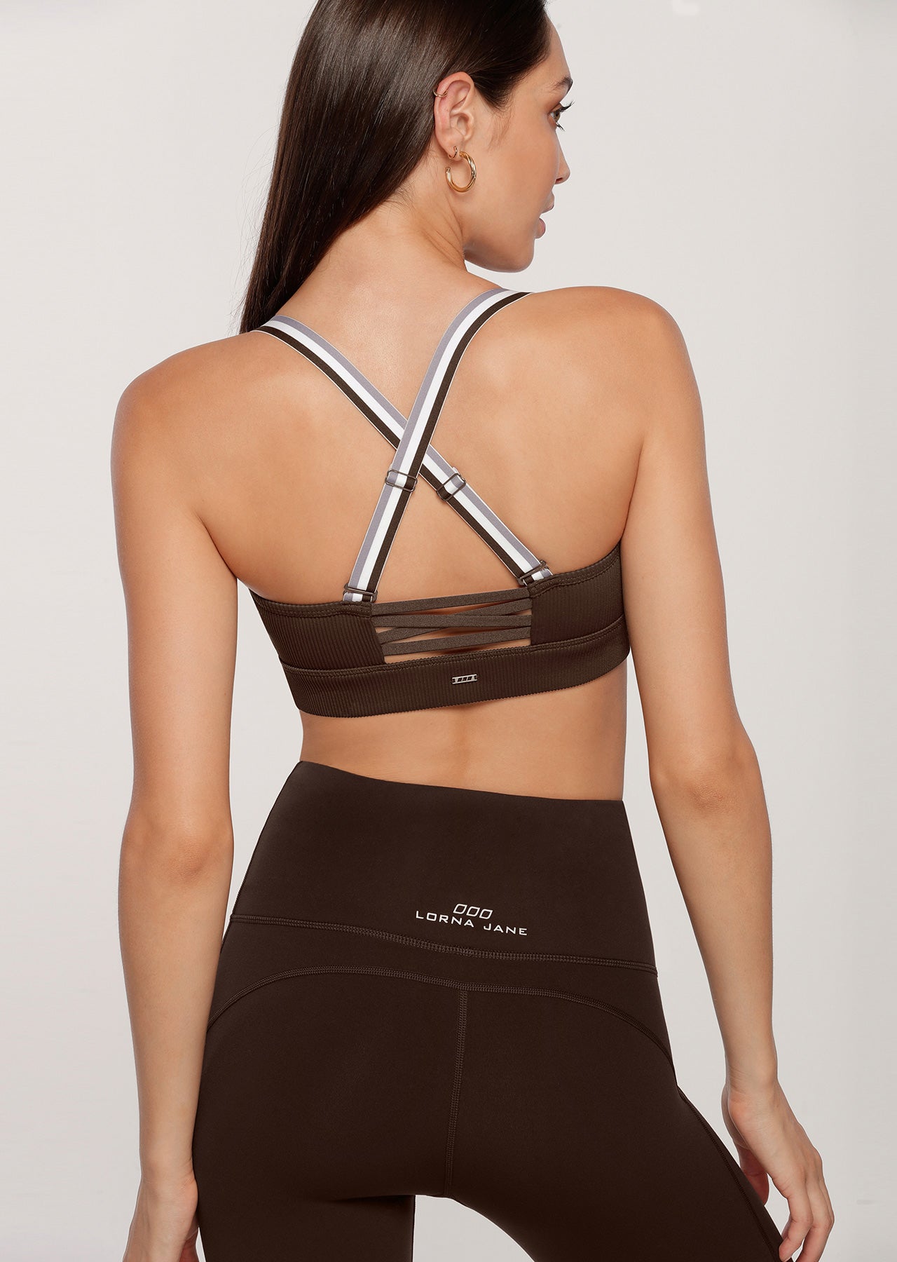 Lorna Jane Power Down Sports Bra - Espresso