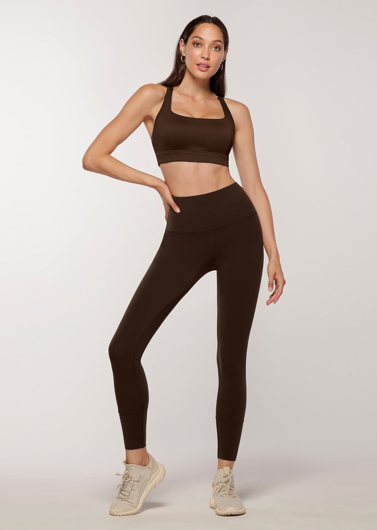Lorna Jane Power Down Sports Bra - Espresso