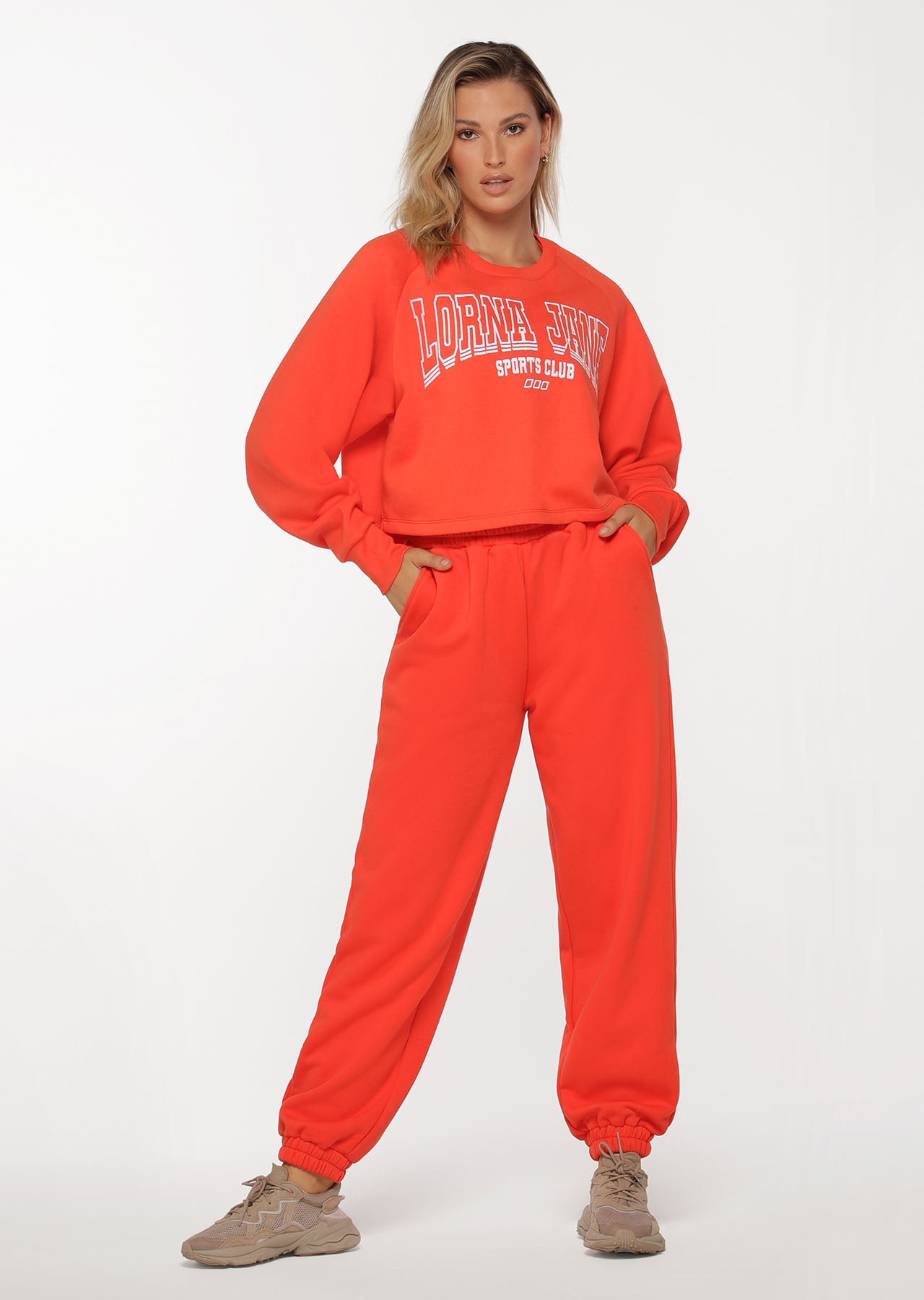 Lorna Jane R & R Varsity Track Pants - Chilli