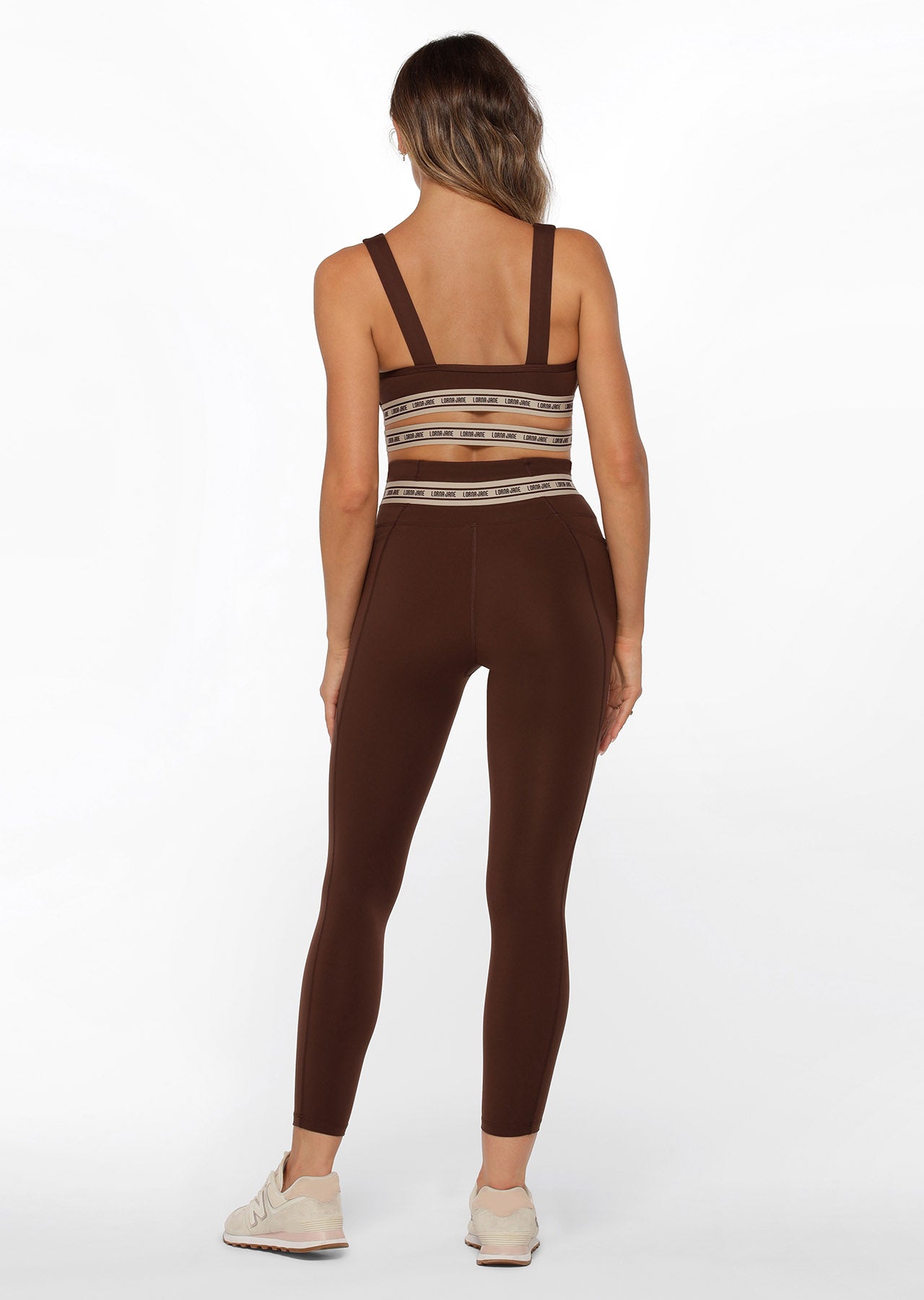 Lorna Jane Raceway No Chafe Ankle Biter Leggings - Espresso