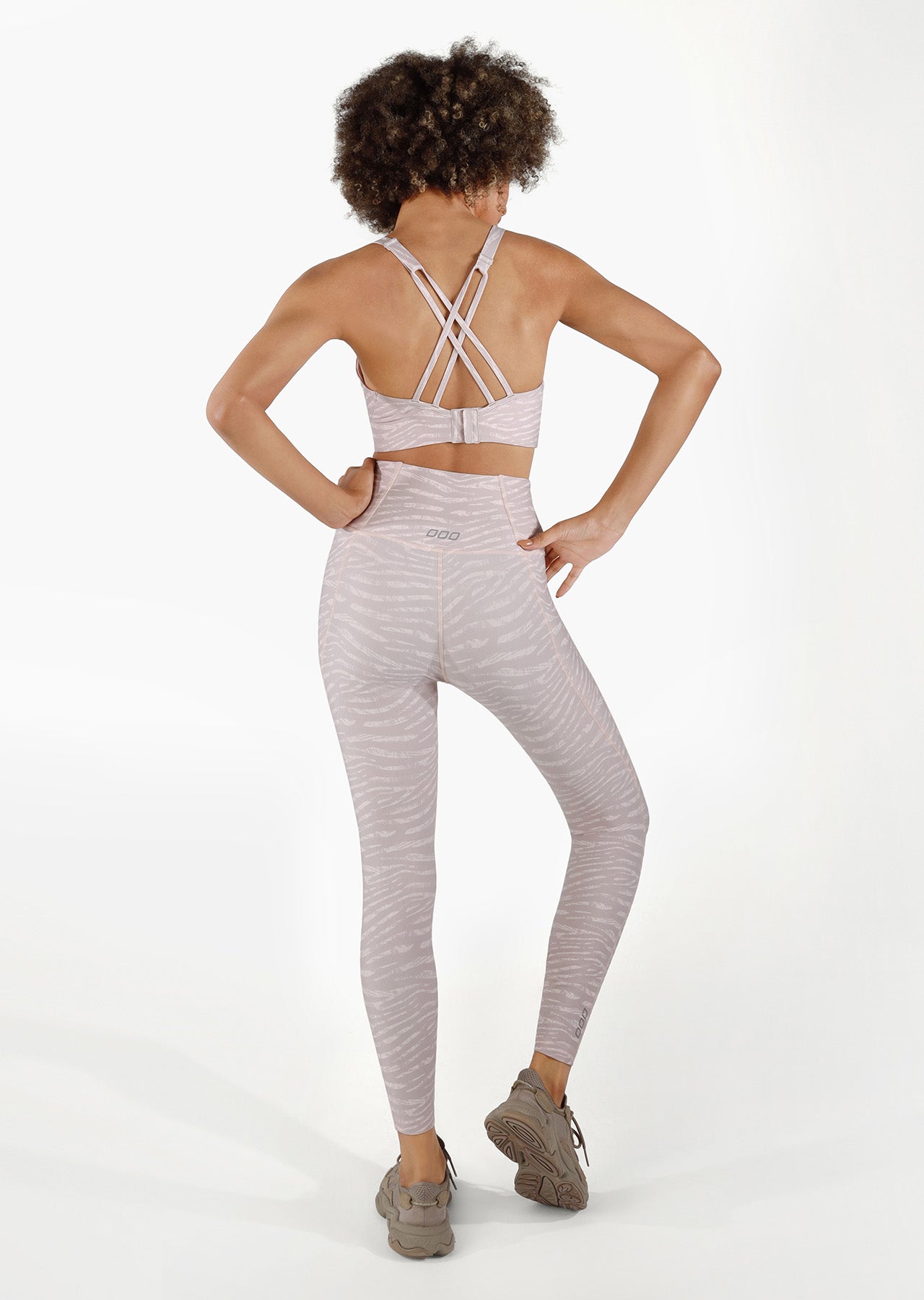 Lorna Jane Shape And Support Recycled Ankle Biter Leggings - Neutral Safari Print