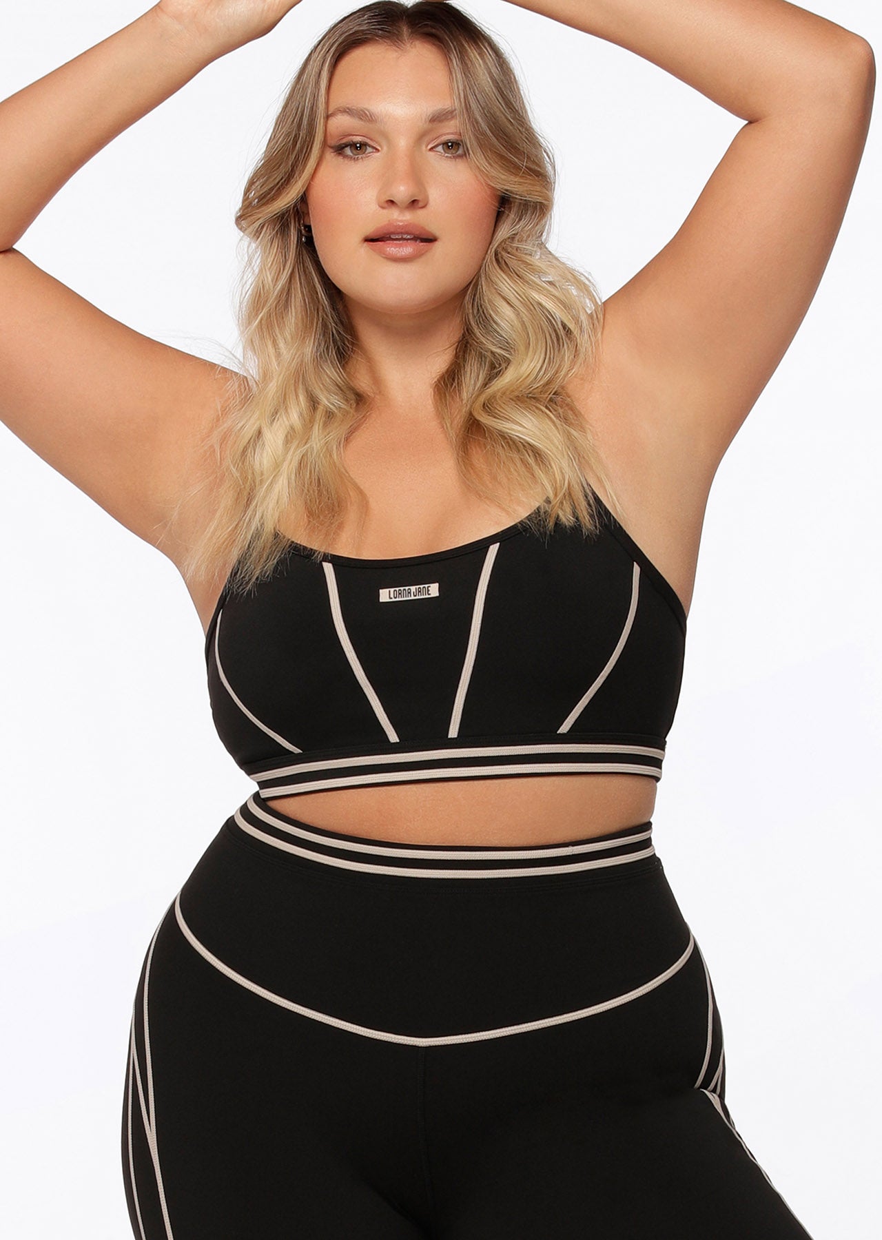 Lorna Jane Stacked Sports Bra - Black