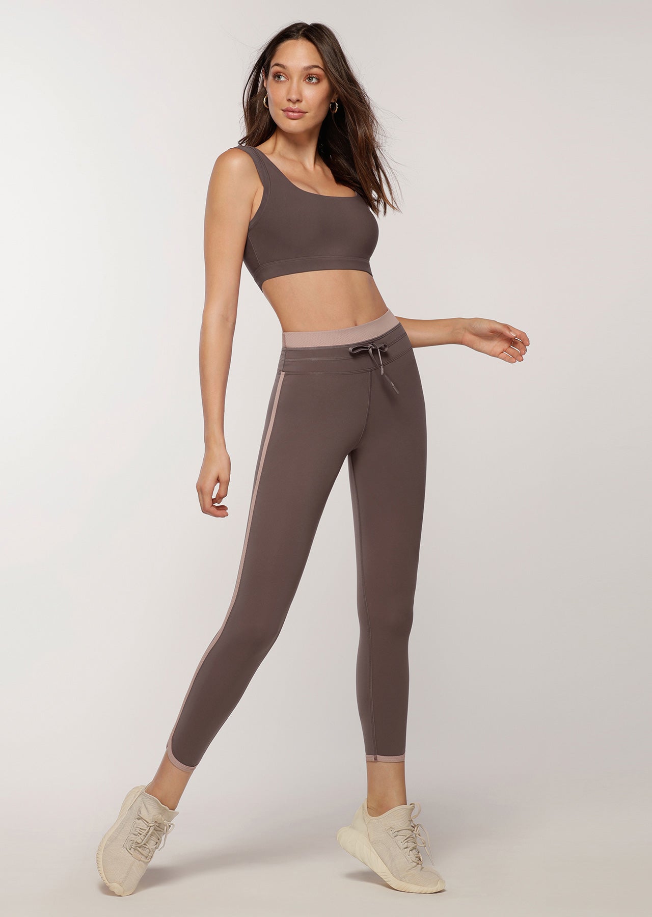 Lorna Jane Throwback Ankle Biter Leggings - Stone