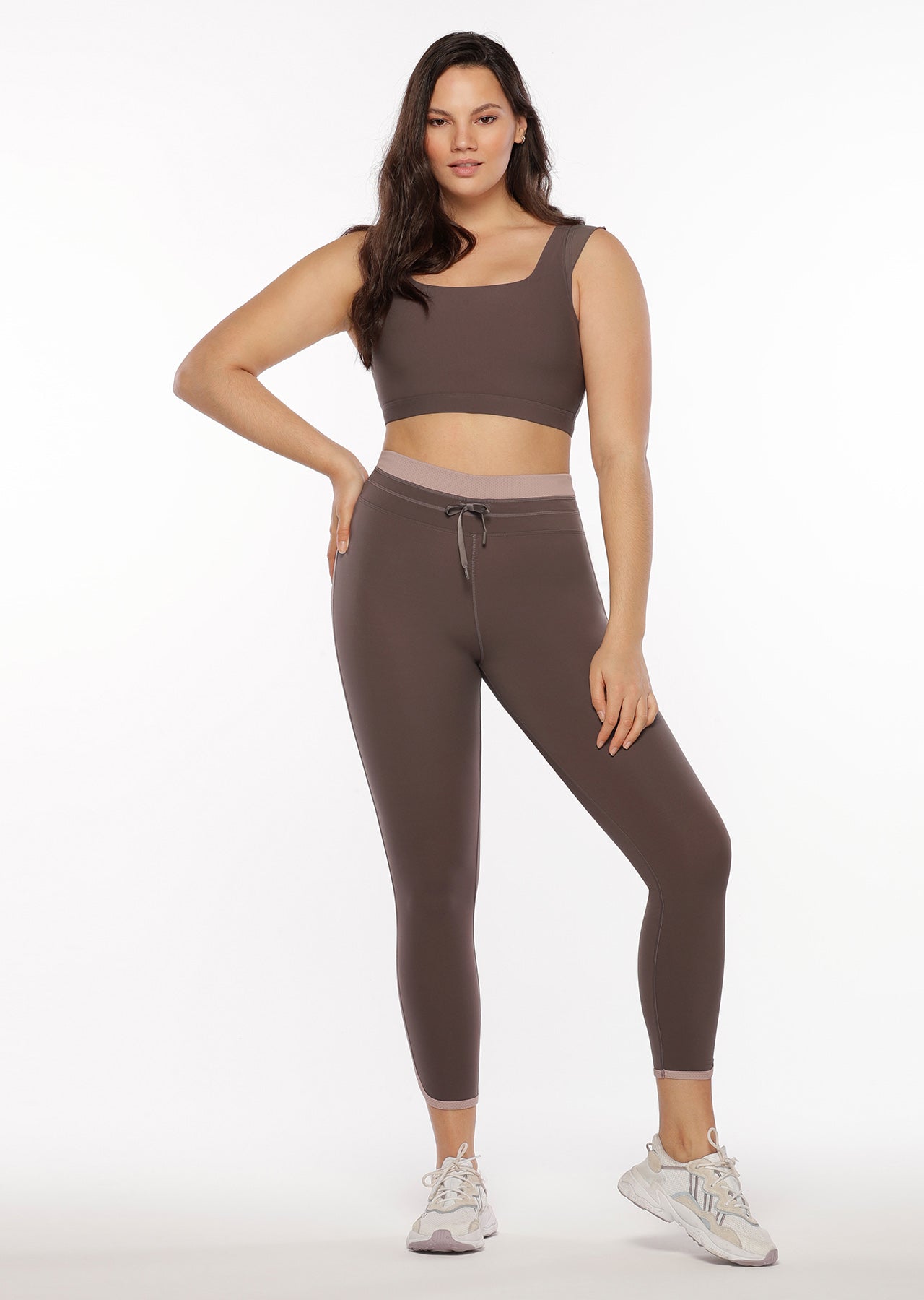 Lorna Jane Throwback Ankle Biter Leggings - Stone