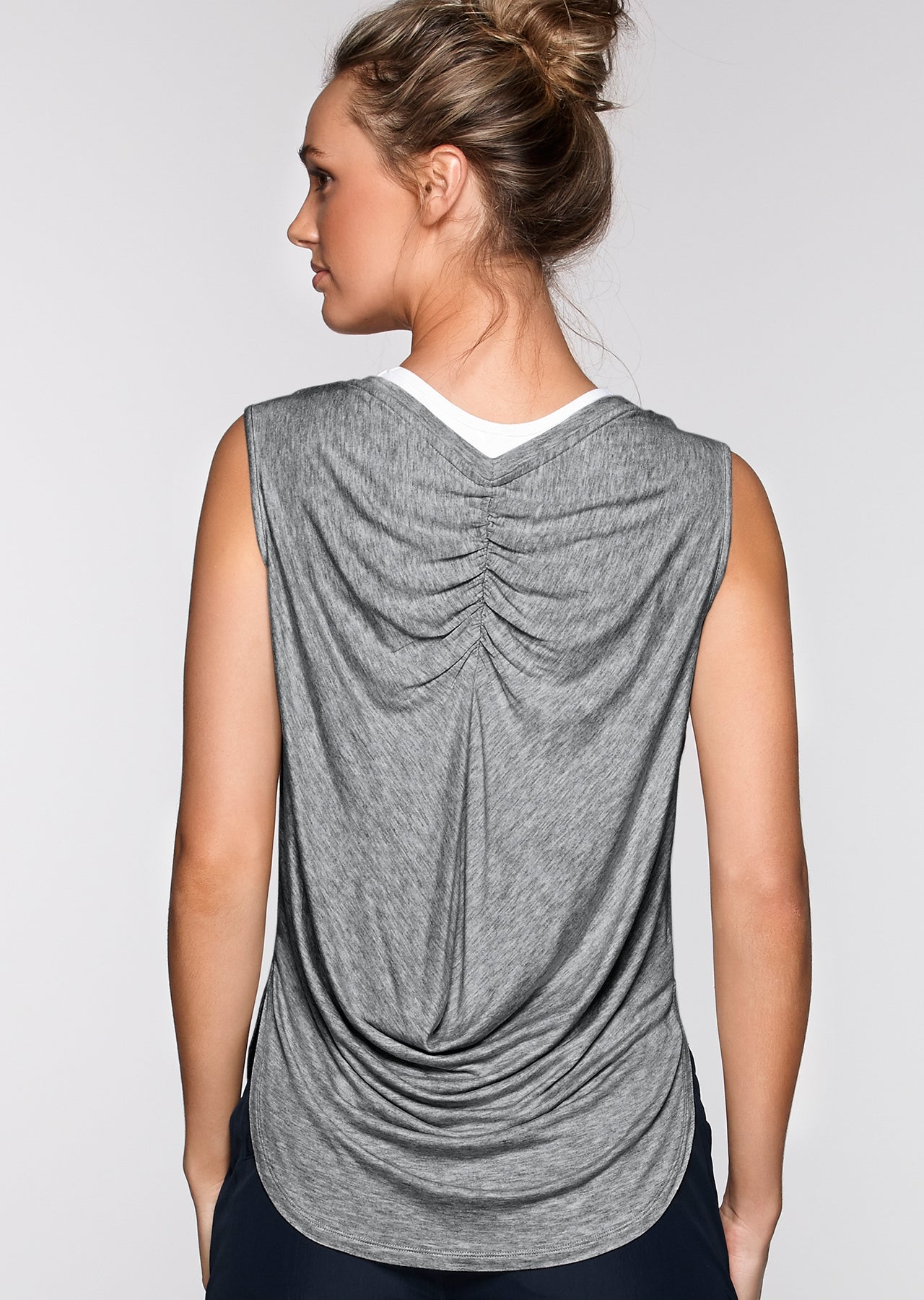 Lorna Jane Viola Tank - Grey Marl