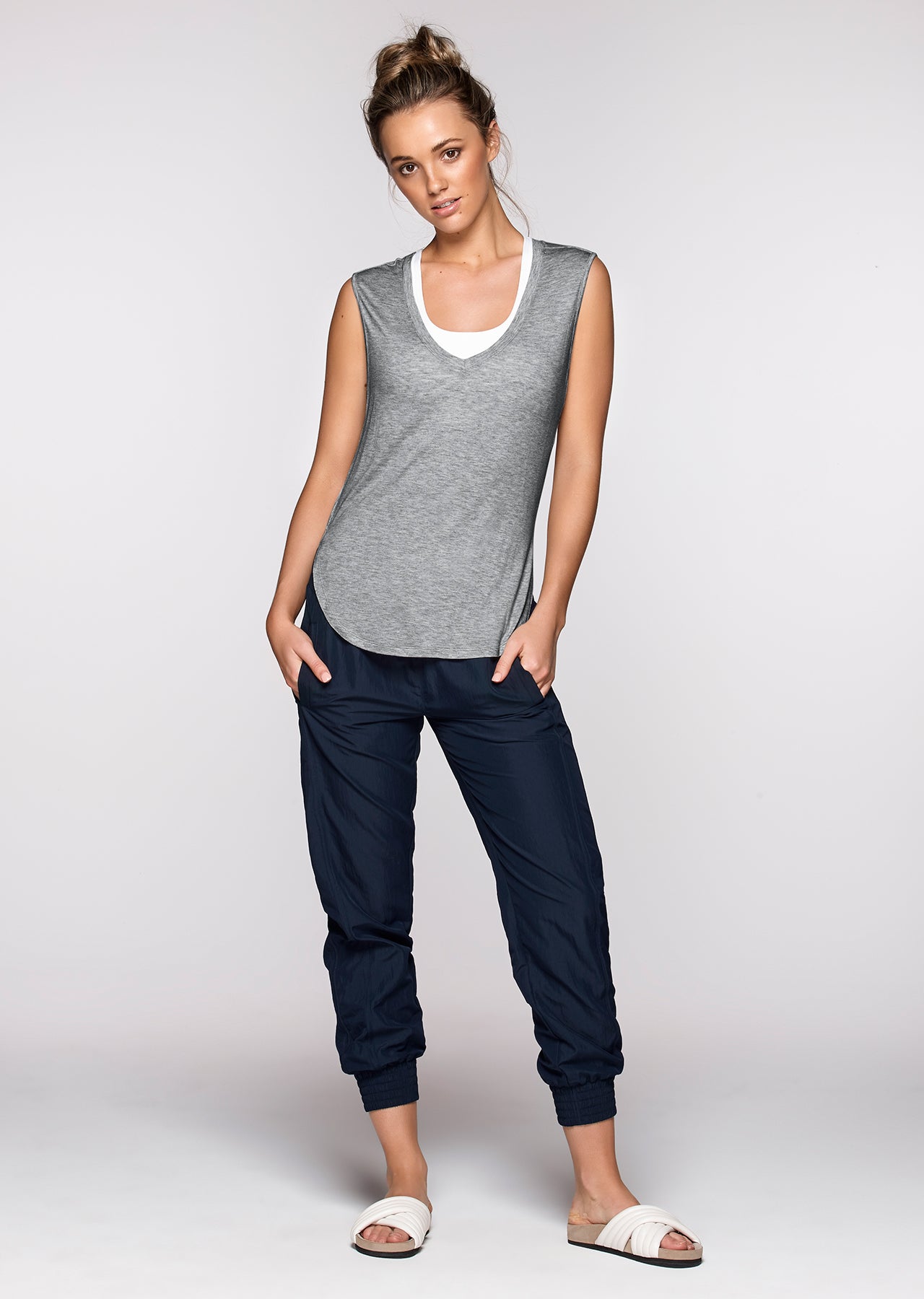 Lorna Jane Viola Tank - Grey Marl
