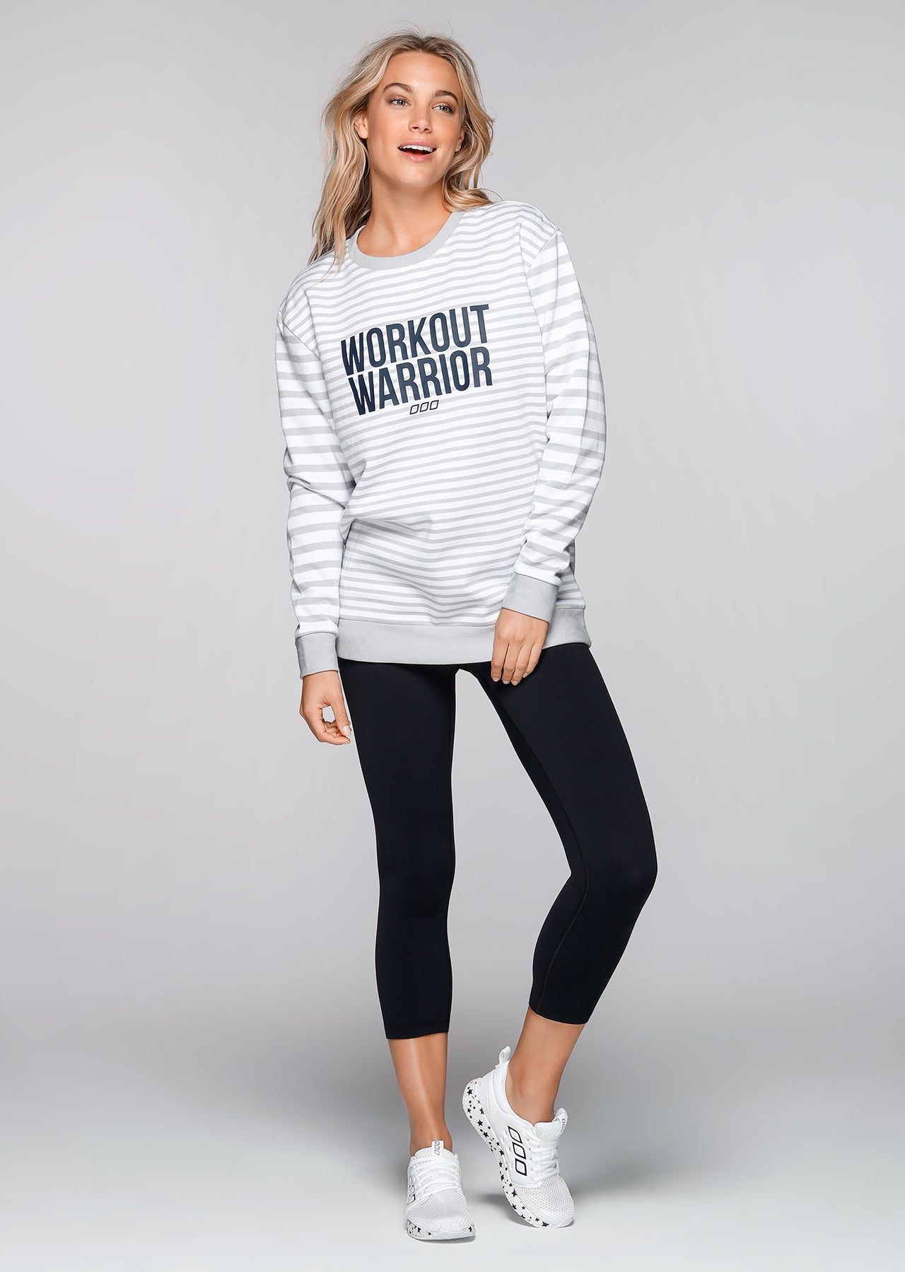 Lorna Jane Warriors Sweat Shirt - Galaxy/White