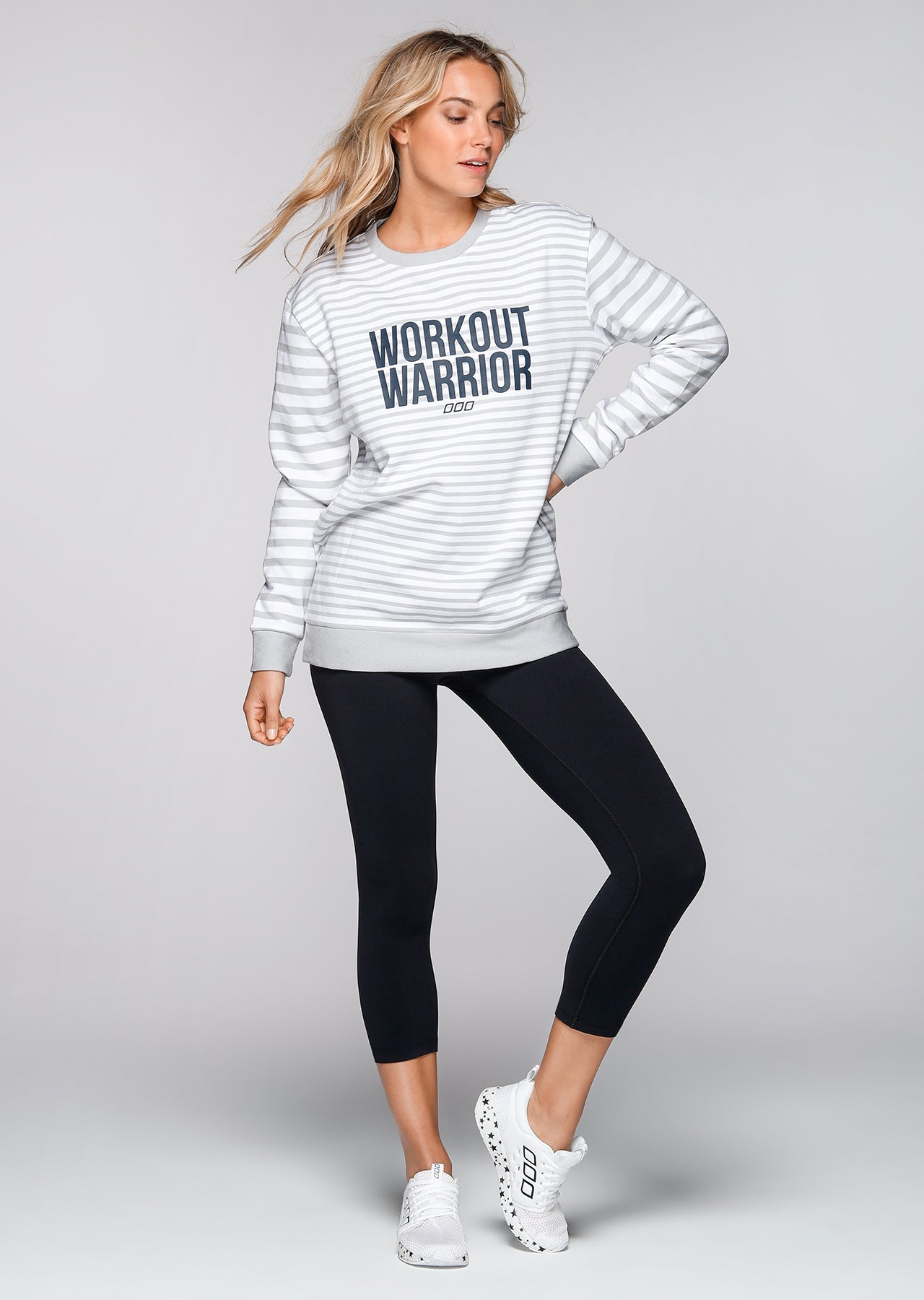 Lorna Jane Warriors Sweat Shirt - Galaxy/White