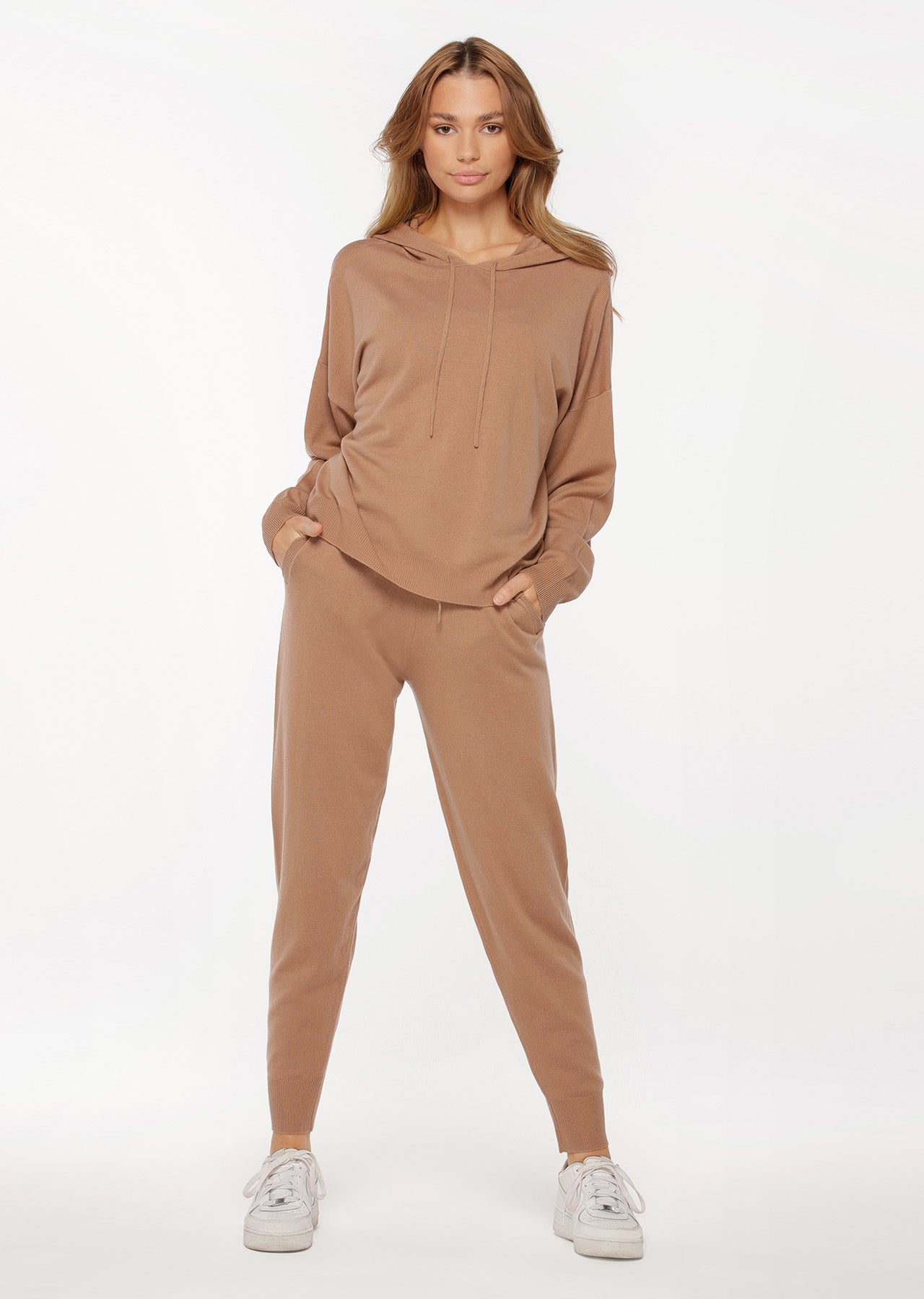 Lorna Jane Wellness Wool Hoodie - Biscuit