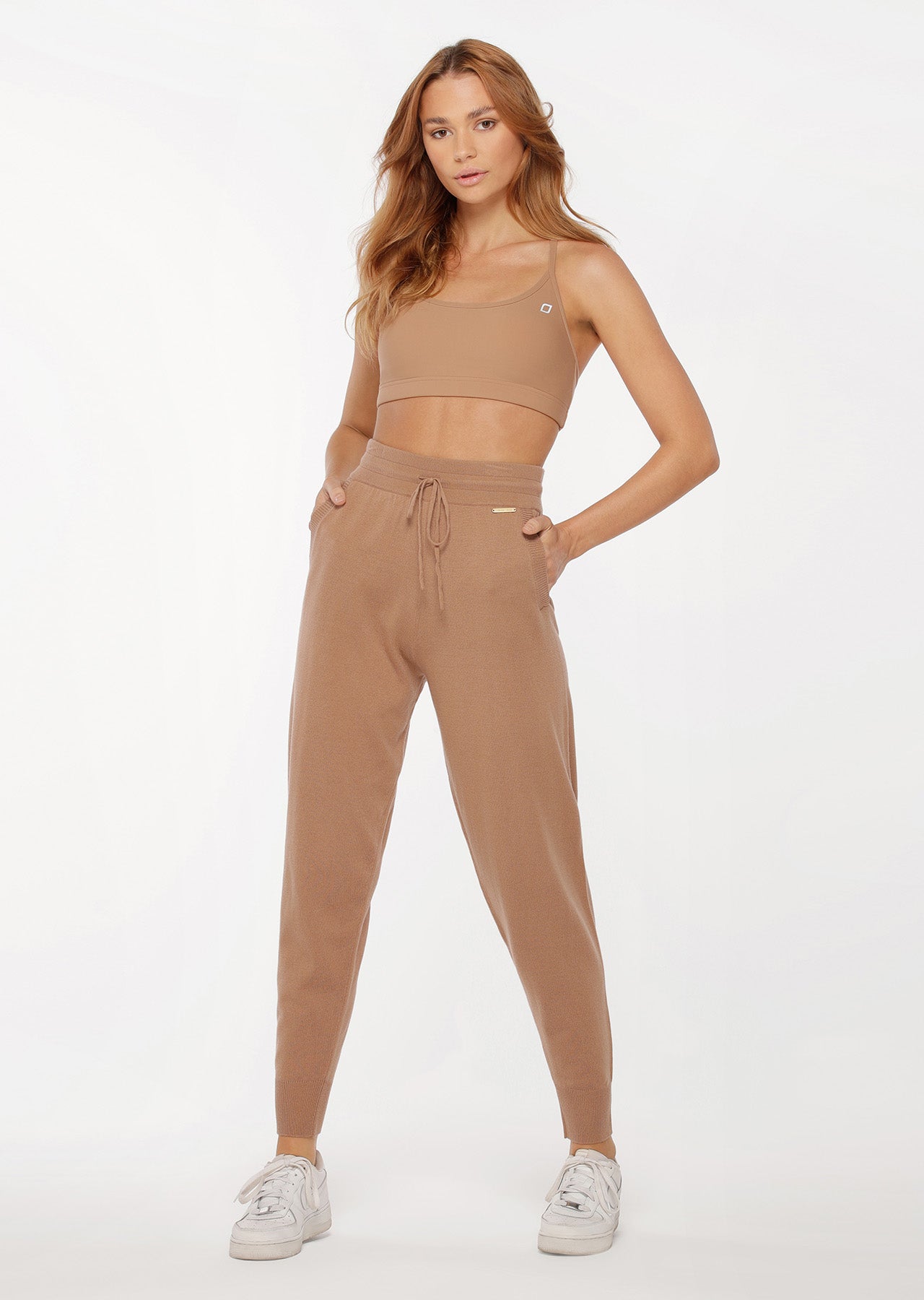 Lorna Jane Wellness Wool Trackpants - Biscuit