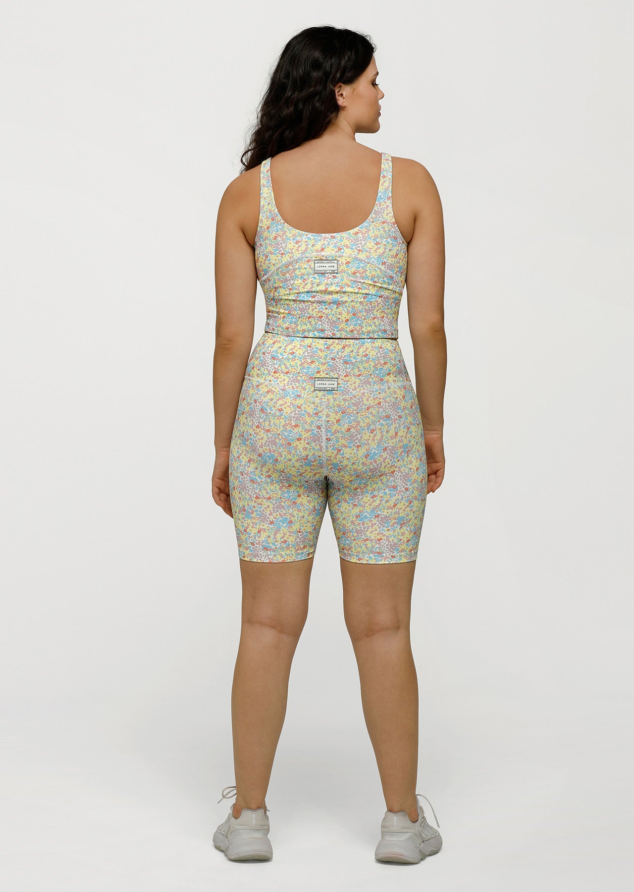 Lorna Jane Wildflower Rib Bike Shorts - Wildflower Print