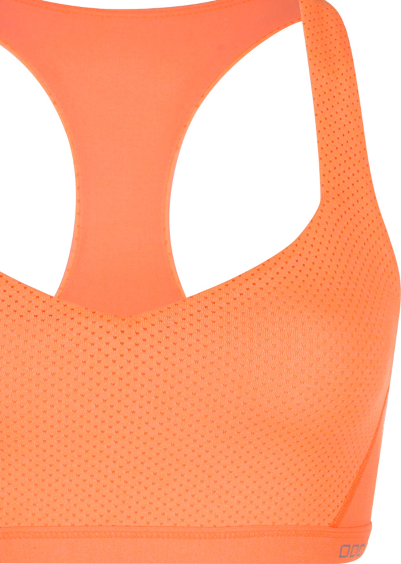 Lorna Jane Work Hard Sports Bra - Neon Mandarin Marl