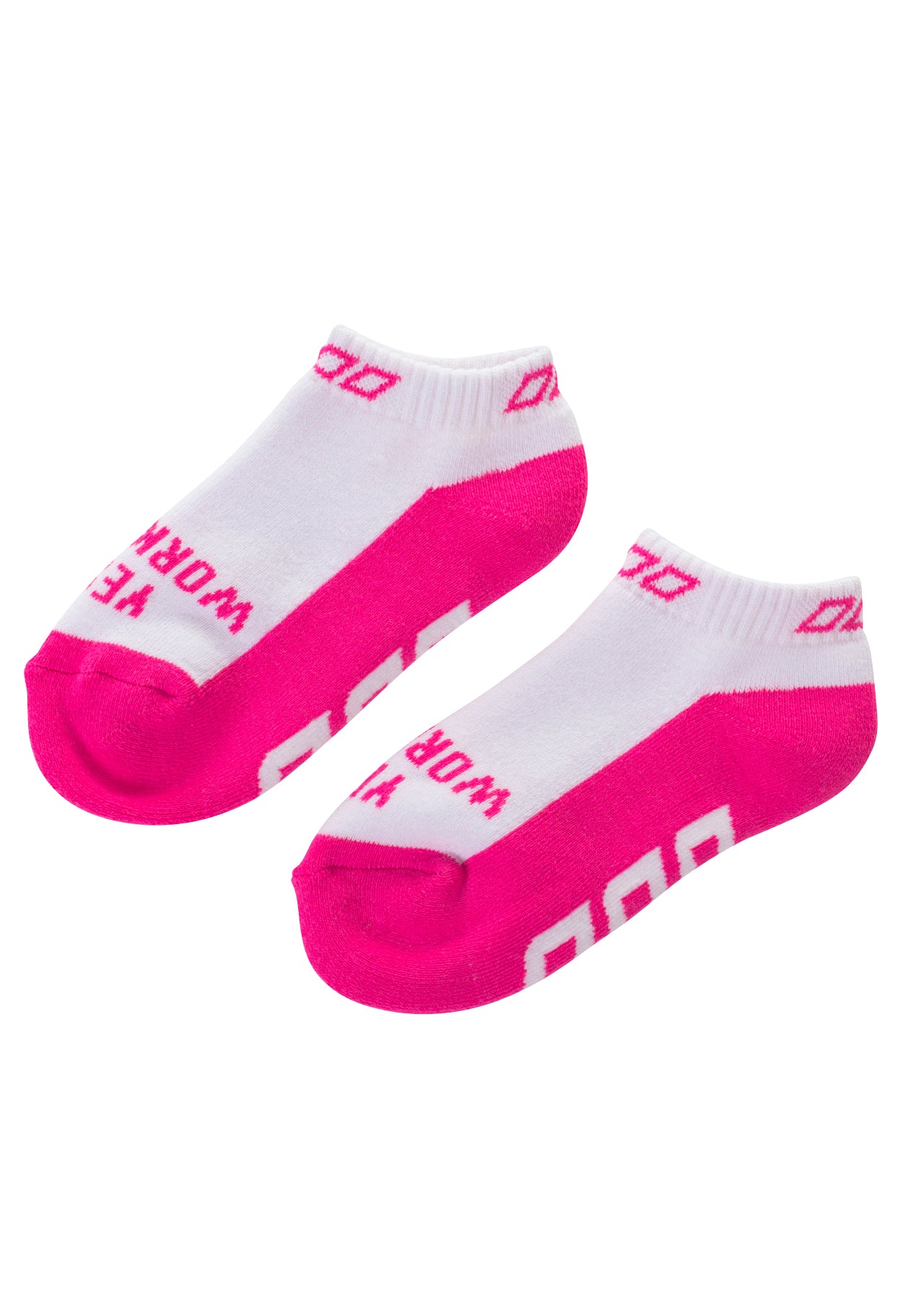Lorna Jane Workout Iconic Socks - White/Candyland Pink