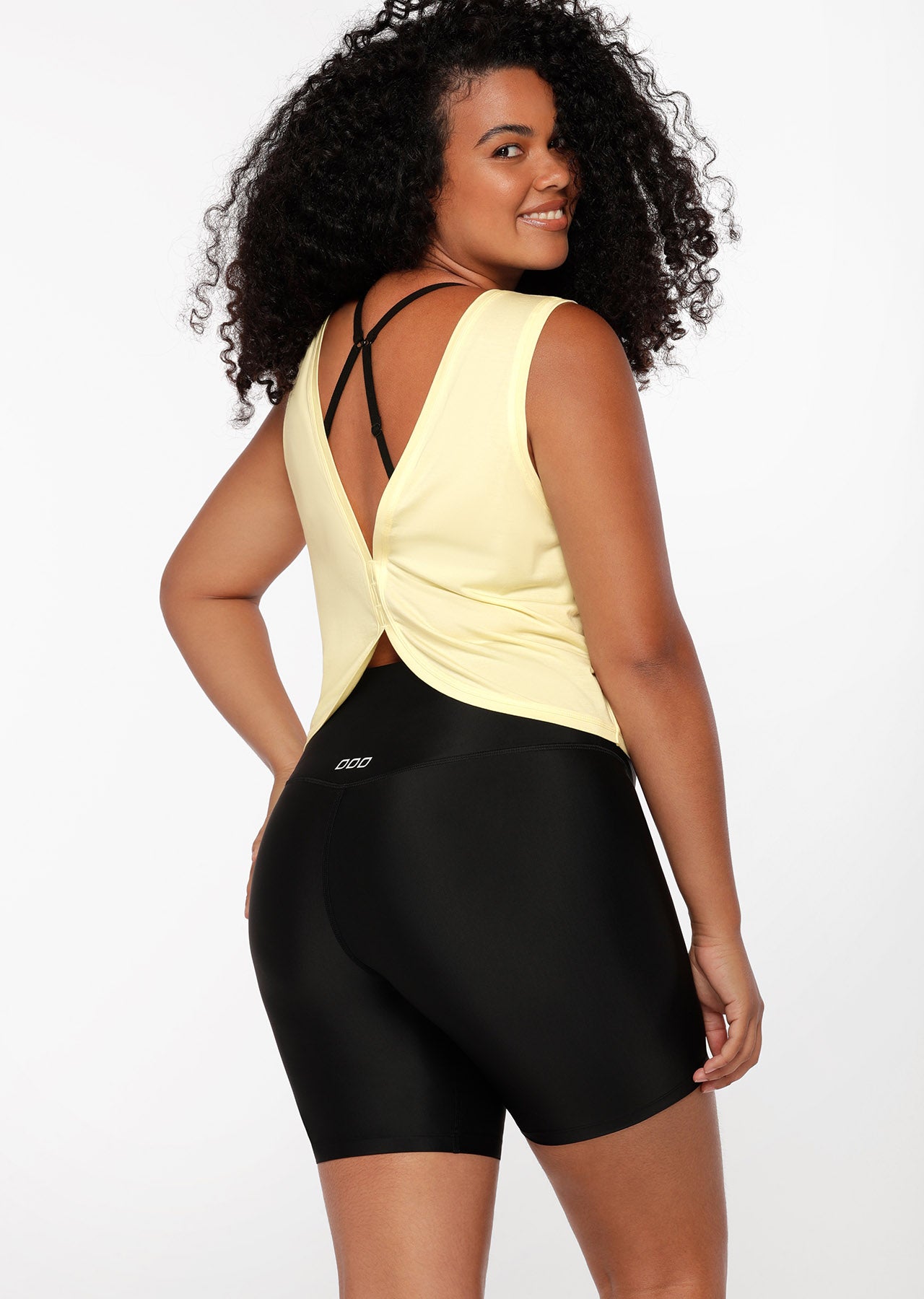 Lorna Jane Scoop Active Tank - Lemon Cream