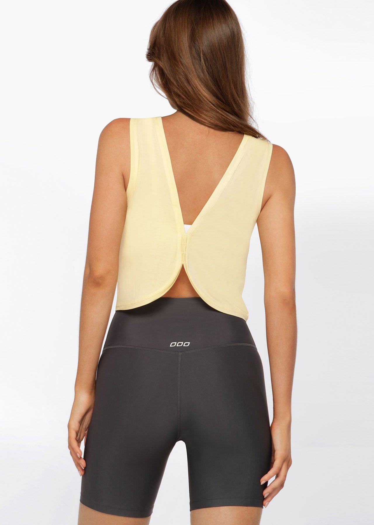 Lorna Jane Scoop Active Tank - Lemon Cream