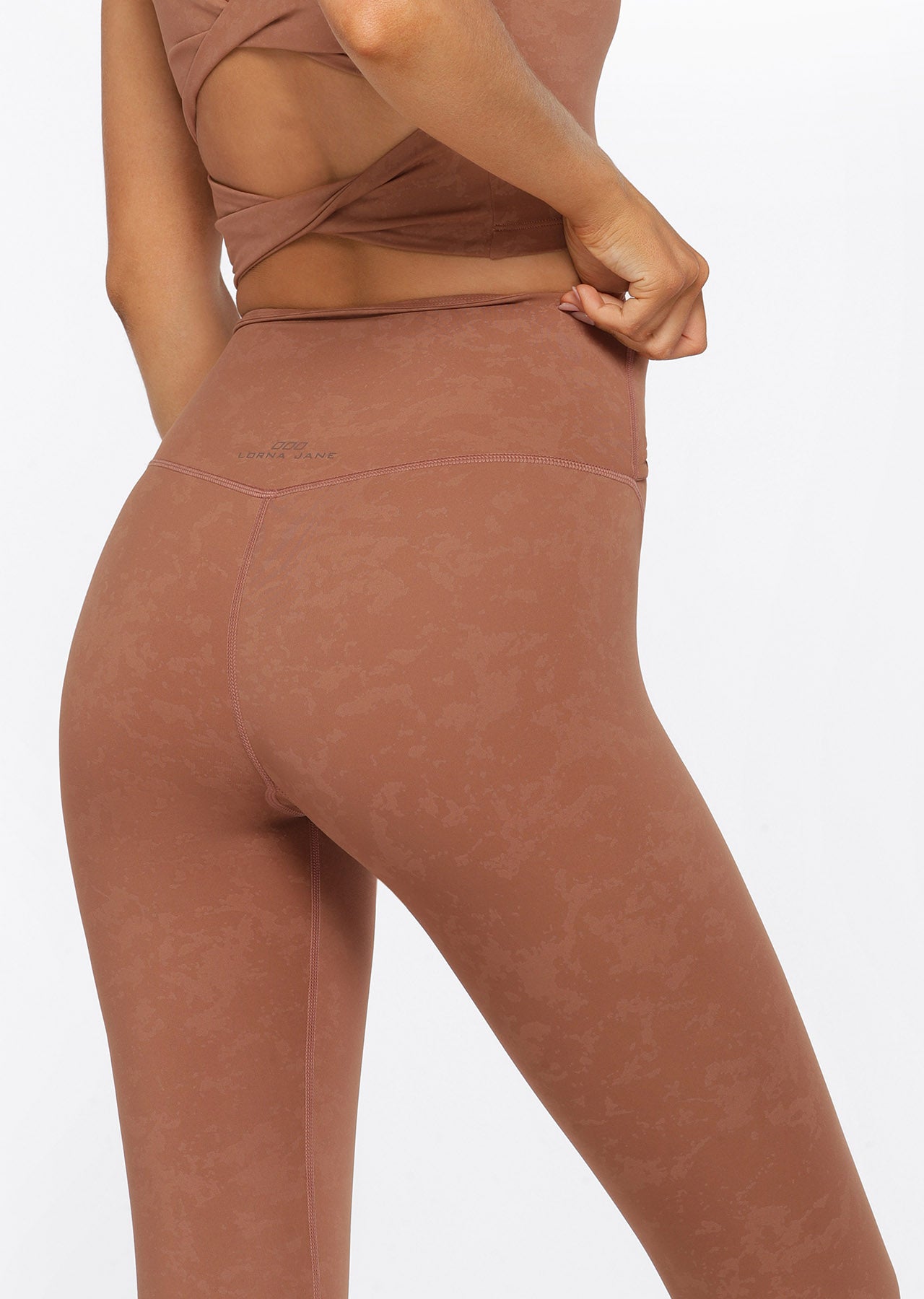 Lorna Jane Twist Ankle Biter Leggings - Washed Clove