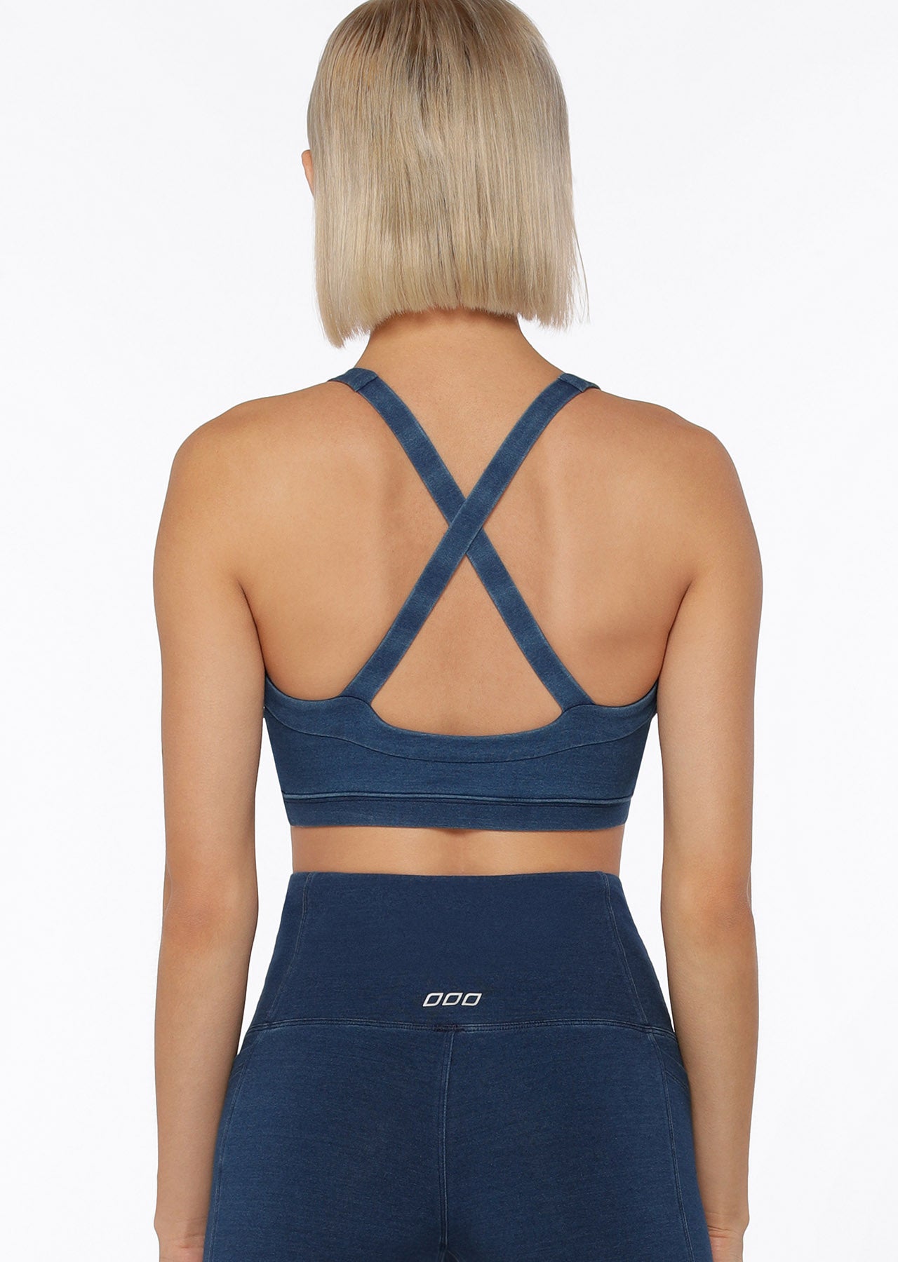 Lorna Jane Denim Diva Bra - Denim Blue