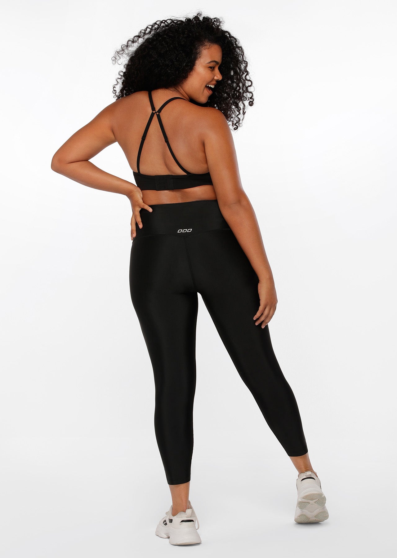 Lorna Jane Cool Touch Lotus Ankle Biter Leggings - Black