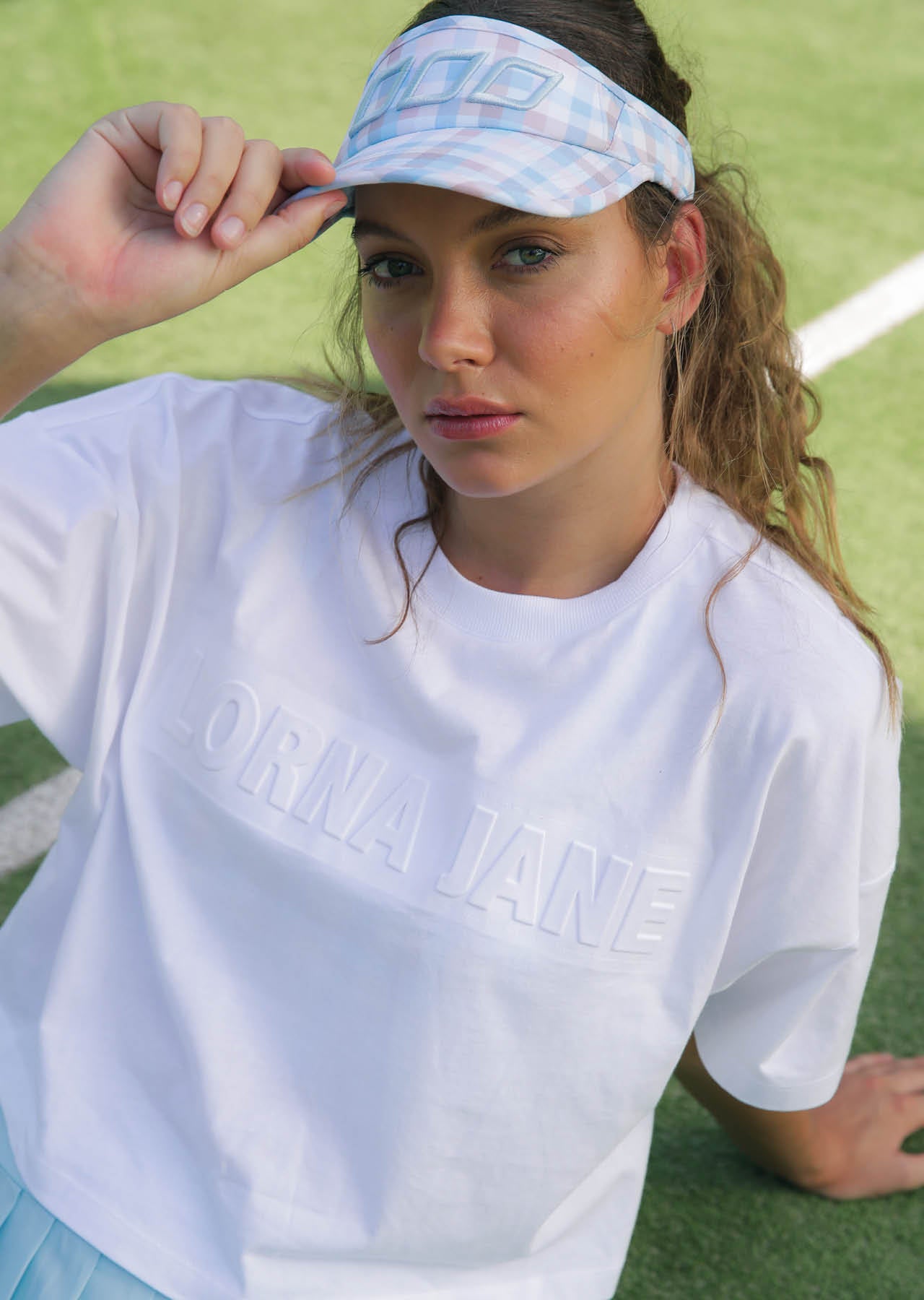 Lorna Jane Sunrise Check Visor - Sunrise Check Print