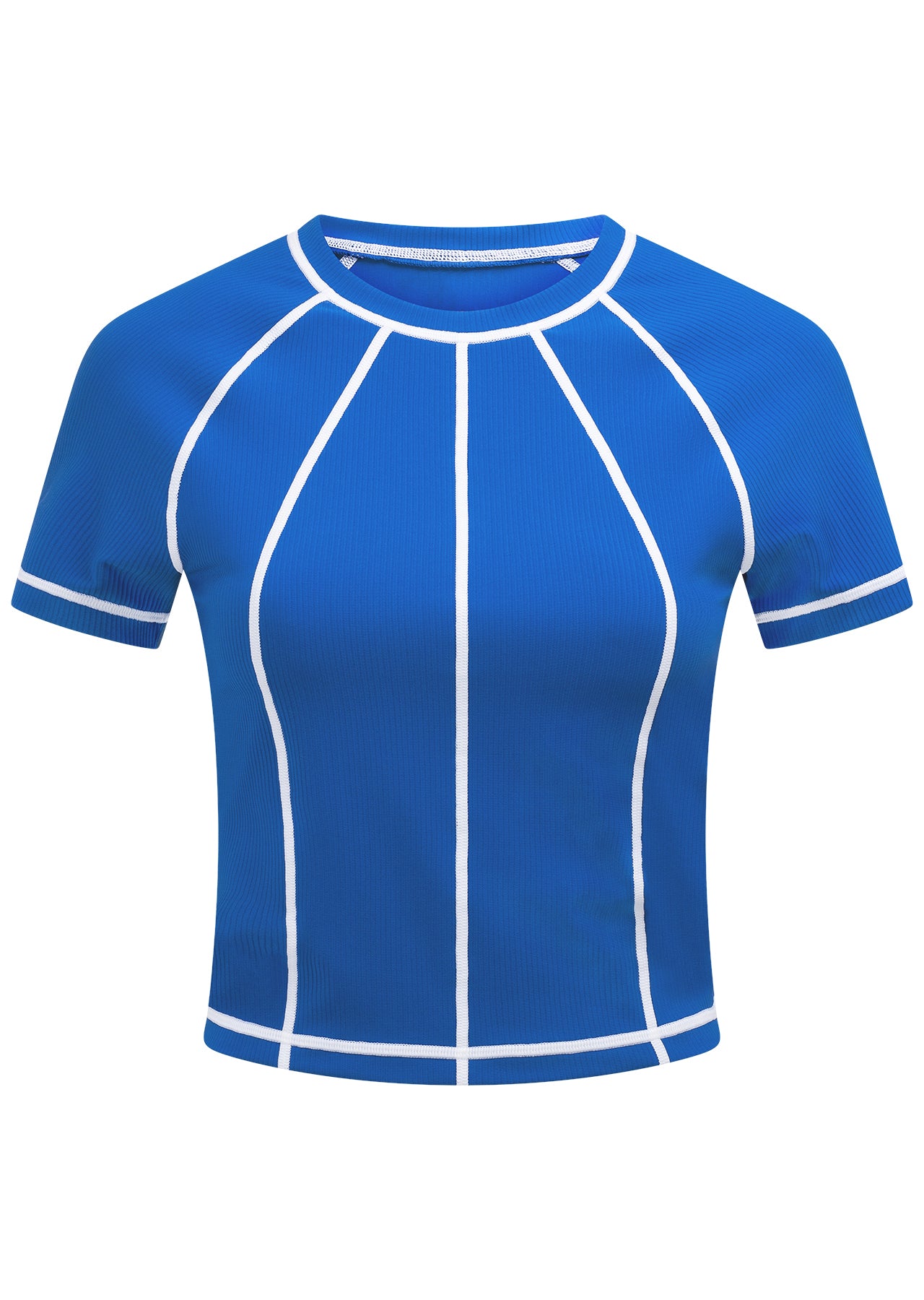 Lorna Jane Striking Active Rib Tee - Cobalt Blue