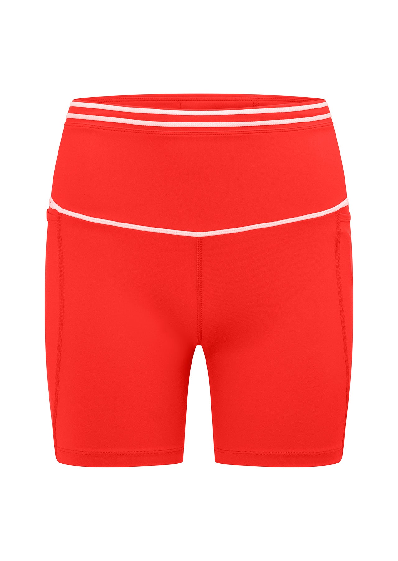 Lorna Jane Fast Pace Recycled Booty Bike Shorts - Hot Tomato