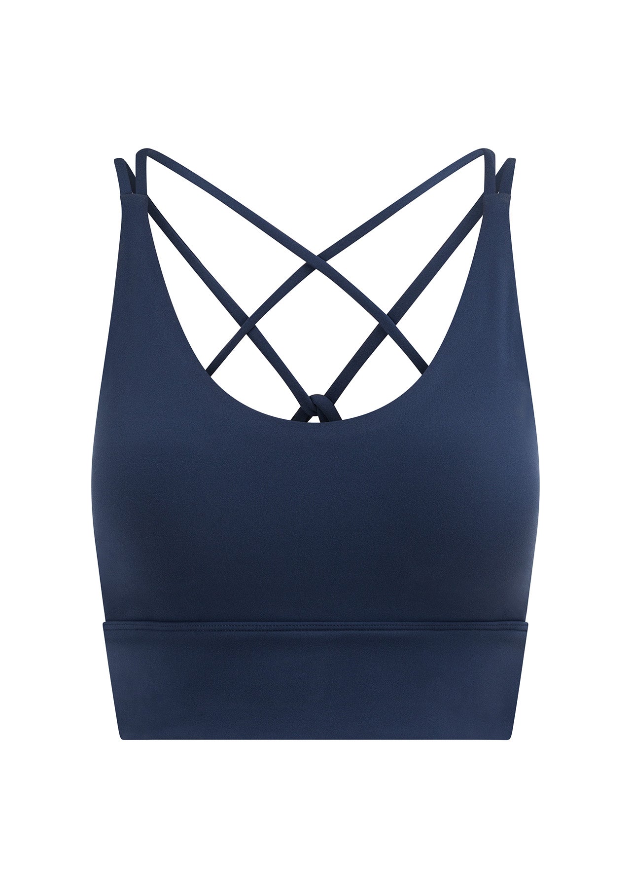 Lorna Jane Lotus Longline Sports Bra - Night Time Blue