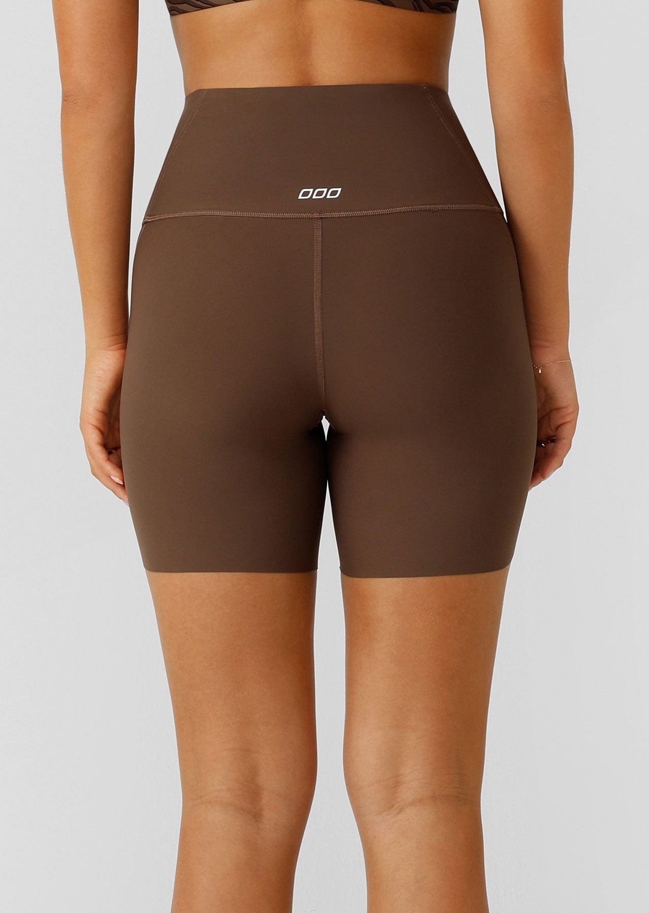 Lorna Jane Safari Reversible No Chafe 16cm Bike Shorts - Espresso Safari Print