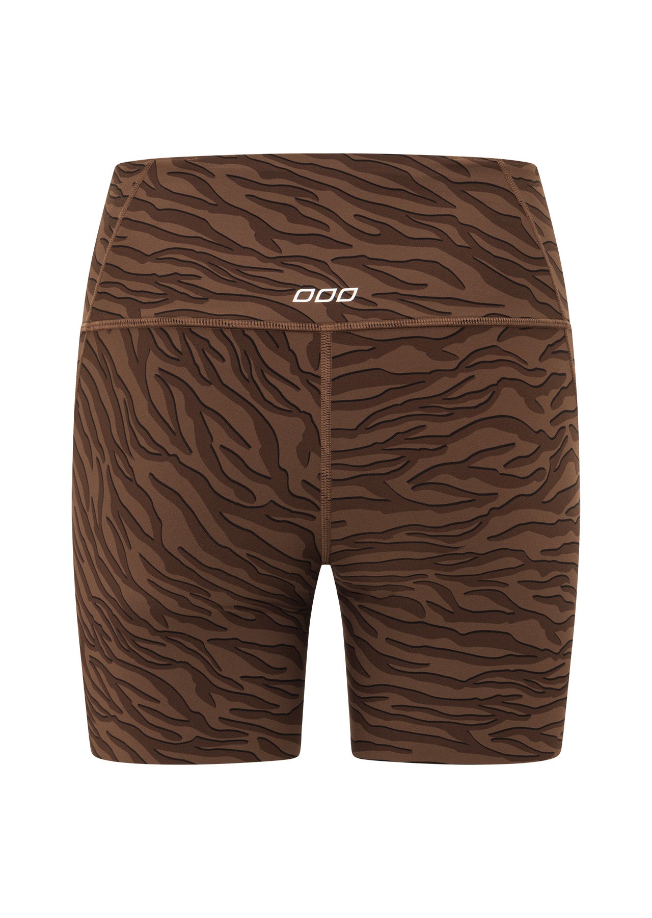 Lorna Jane Safari Reversible No Chafe 16cm Bike Shorts - Espresso Safari Print