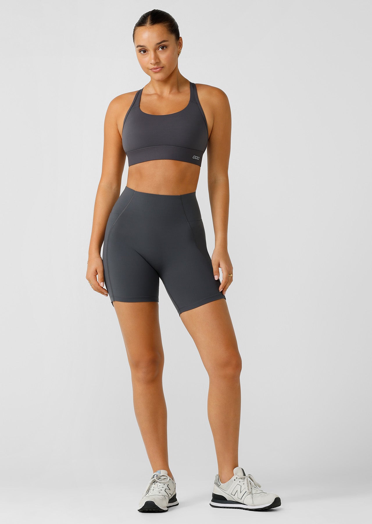 Lorna Jane Sculpt And Support No Ride Bike Shorts - Titanium