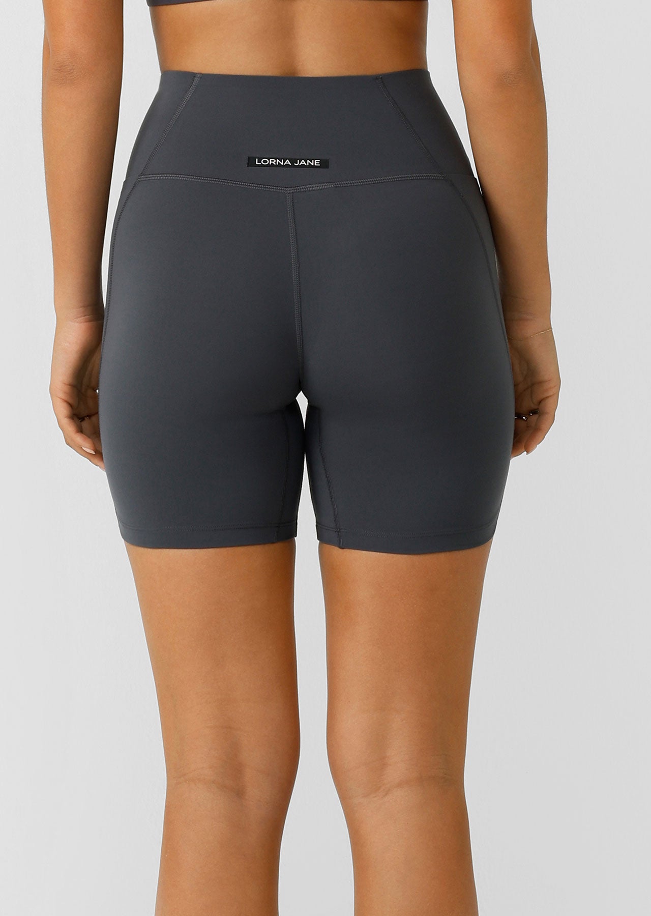 Lorna Jane Sculpt And Support No Ride Bike Shorts - Titanium