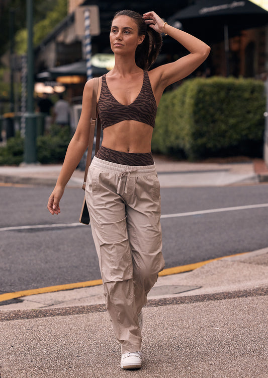 Lorna Jane Wide Leg Flashdance Pants - Off White