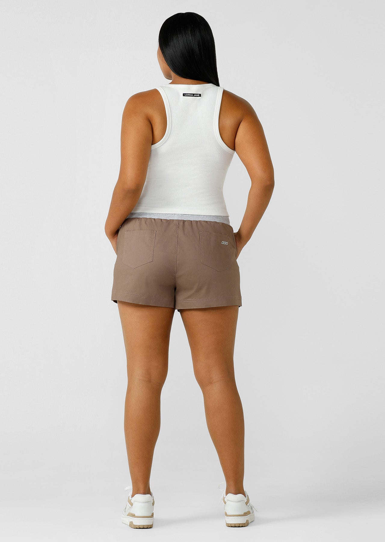 Lorna Jane Flashdance Cheeky Shorts - Bone