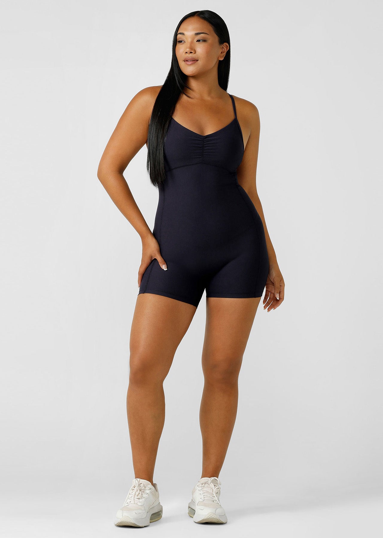Lorna Jane Energise Rib Bodysuit - Midnight Blue