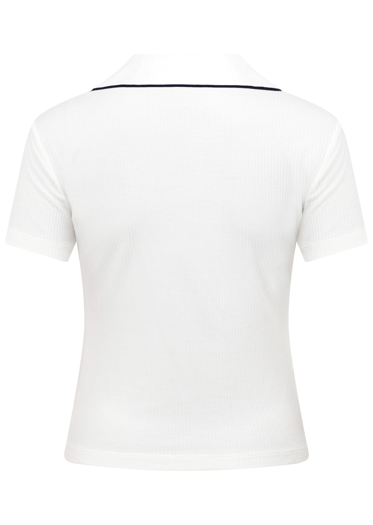 Lorna Jane Courtside Cropped Polo - Porcelain