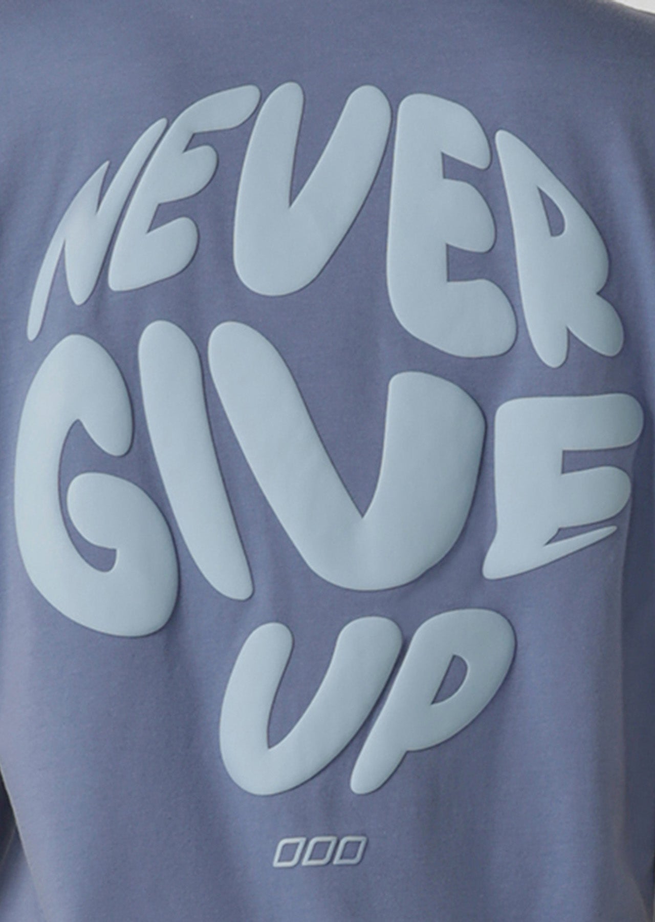 Lorna Jane Never Give Up Relaxed T-shirt - Misty Blue
