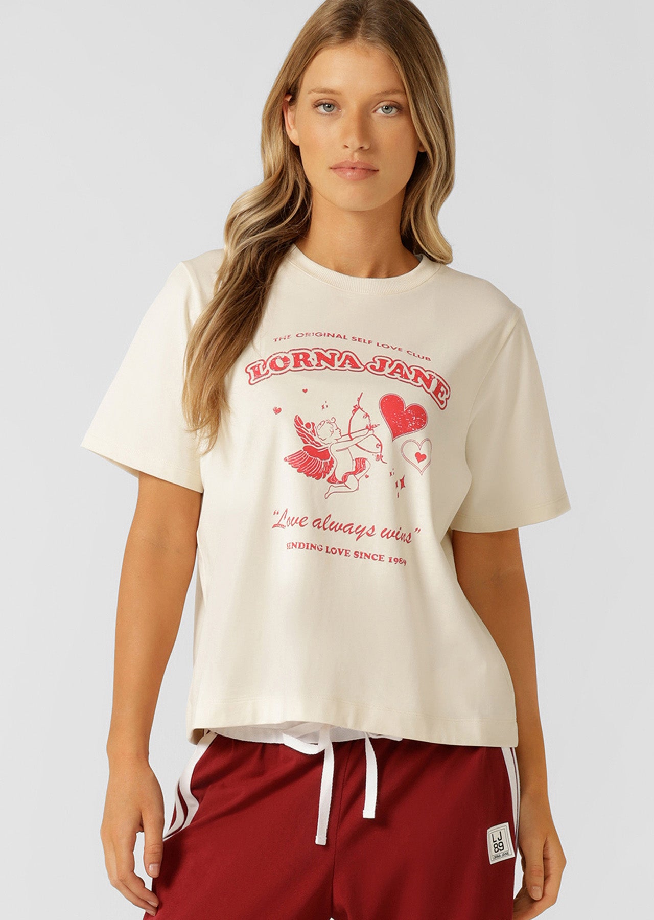 Lorna Jane Self Love Club T-shirt - Cream