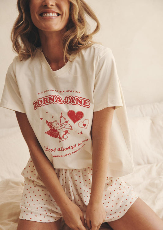 Lorna Jane Self Love Club T-shirt - Cream