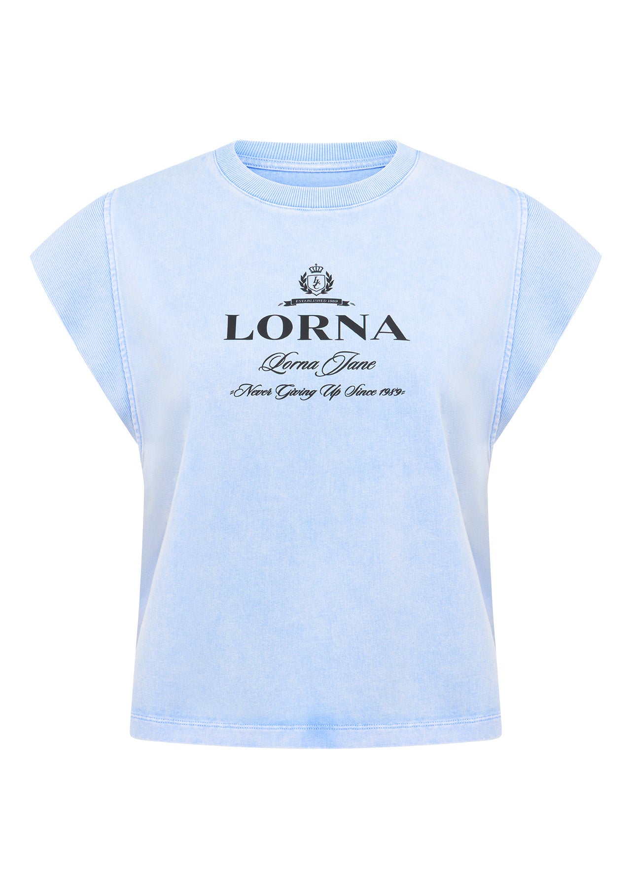 Lorna Jane Westwood Washed T-Shirt - Washed Oxford Blue