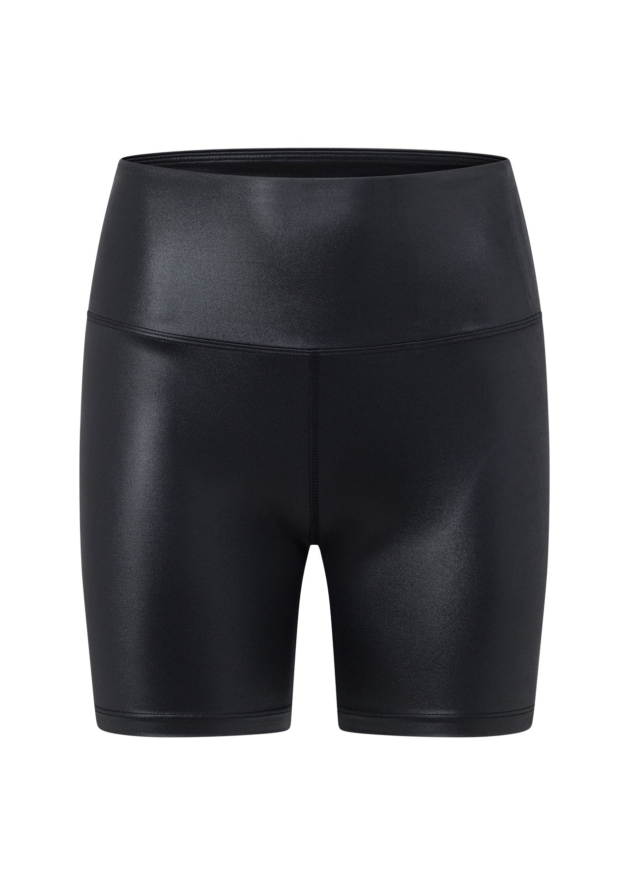 Lorna Jane Wet Look Bike Shorts - Black