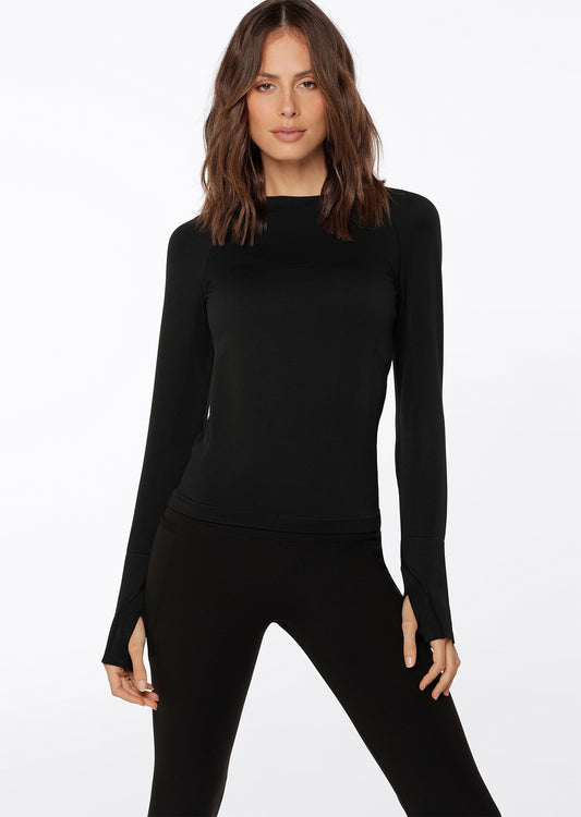 Lorna Jane Dynamic Seamless Long Sleeve Top - Black