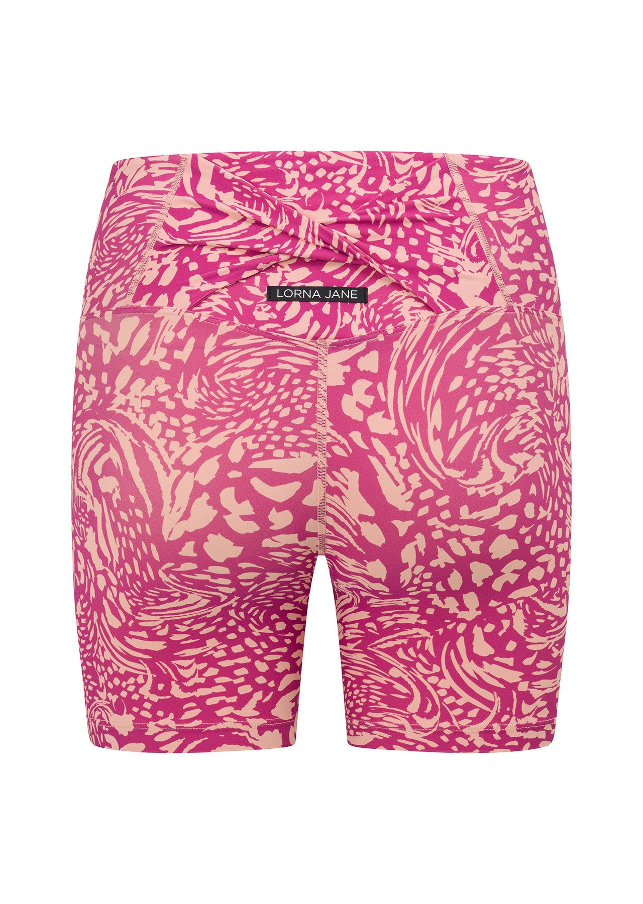 Lorna Jane Twist It Bike Shorts - Hyper Abstract Print
